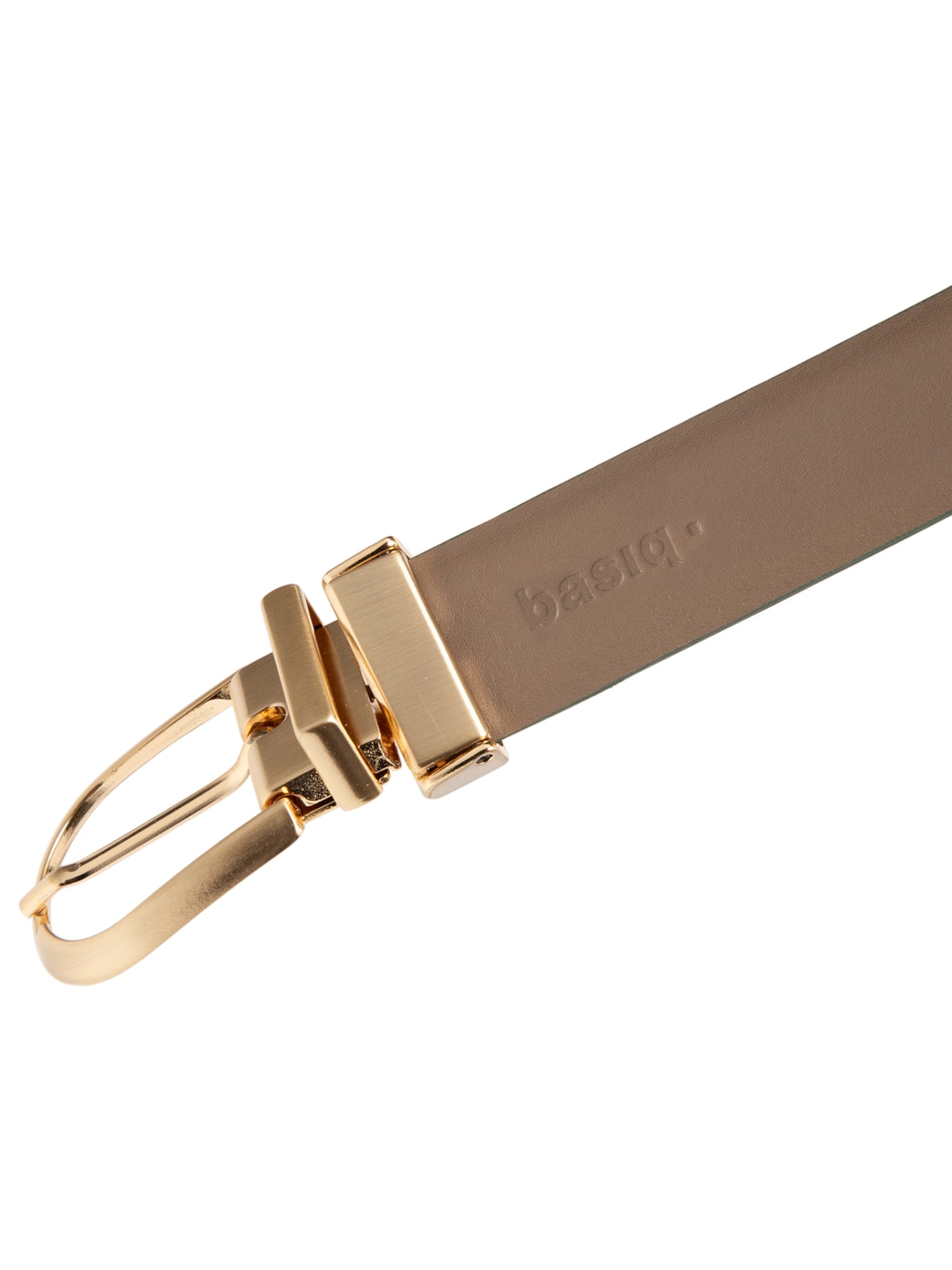 Cinto Feminino Em Couro Dupla Face Fivela Reversível Verde Basiq