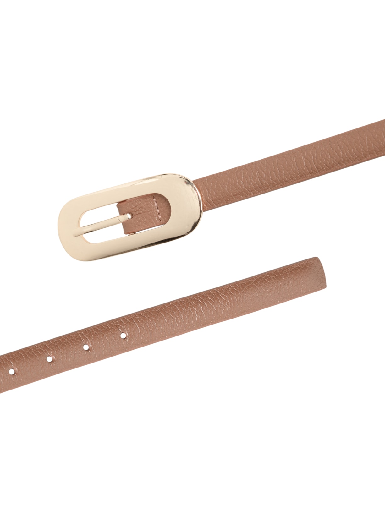 Cinto Feminino Em Couro Ferragem Oval Marrom Market 33