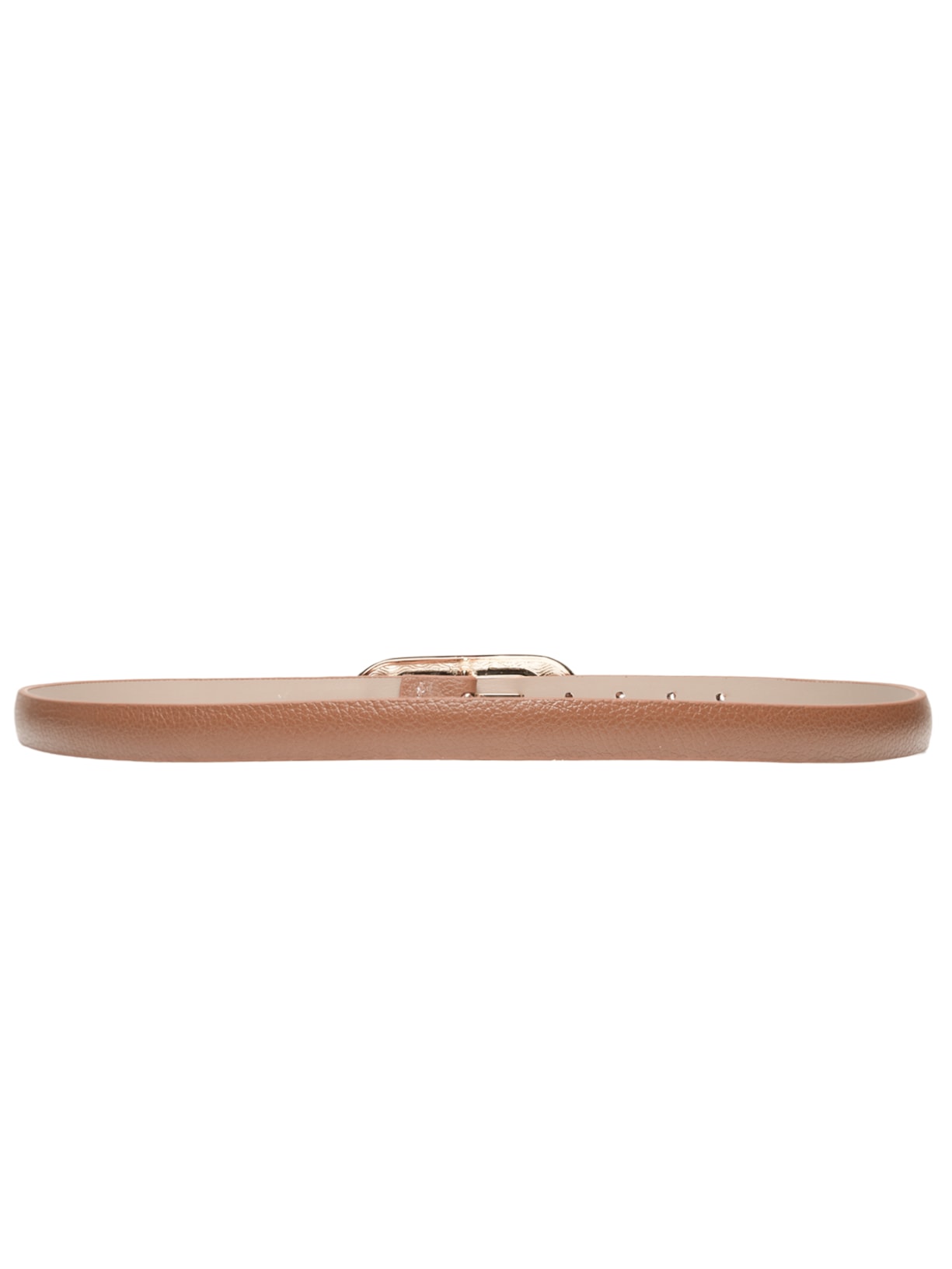 Cinto Feminino Em Couro Ferragem Oval Marrom Market 33