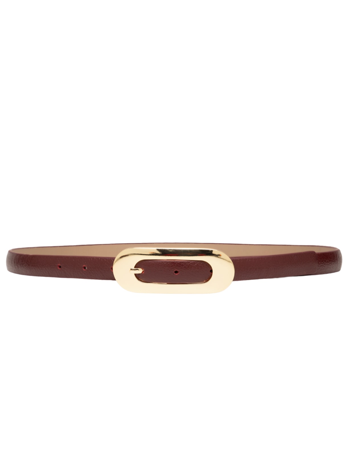 Cinto Feminino Em Couro Ferragem Oval Vermelho Market 33