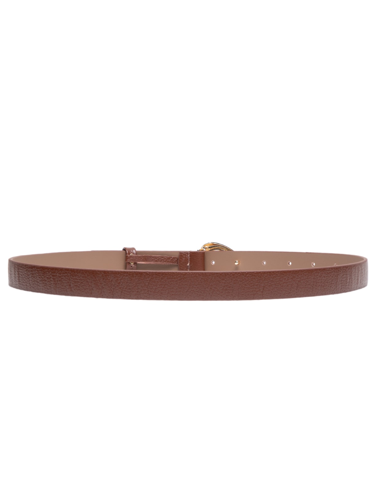 Cinto Feminino em Couro Fivela Dourada Marrom Market 33