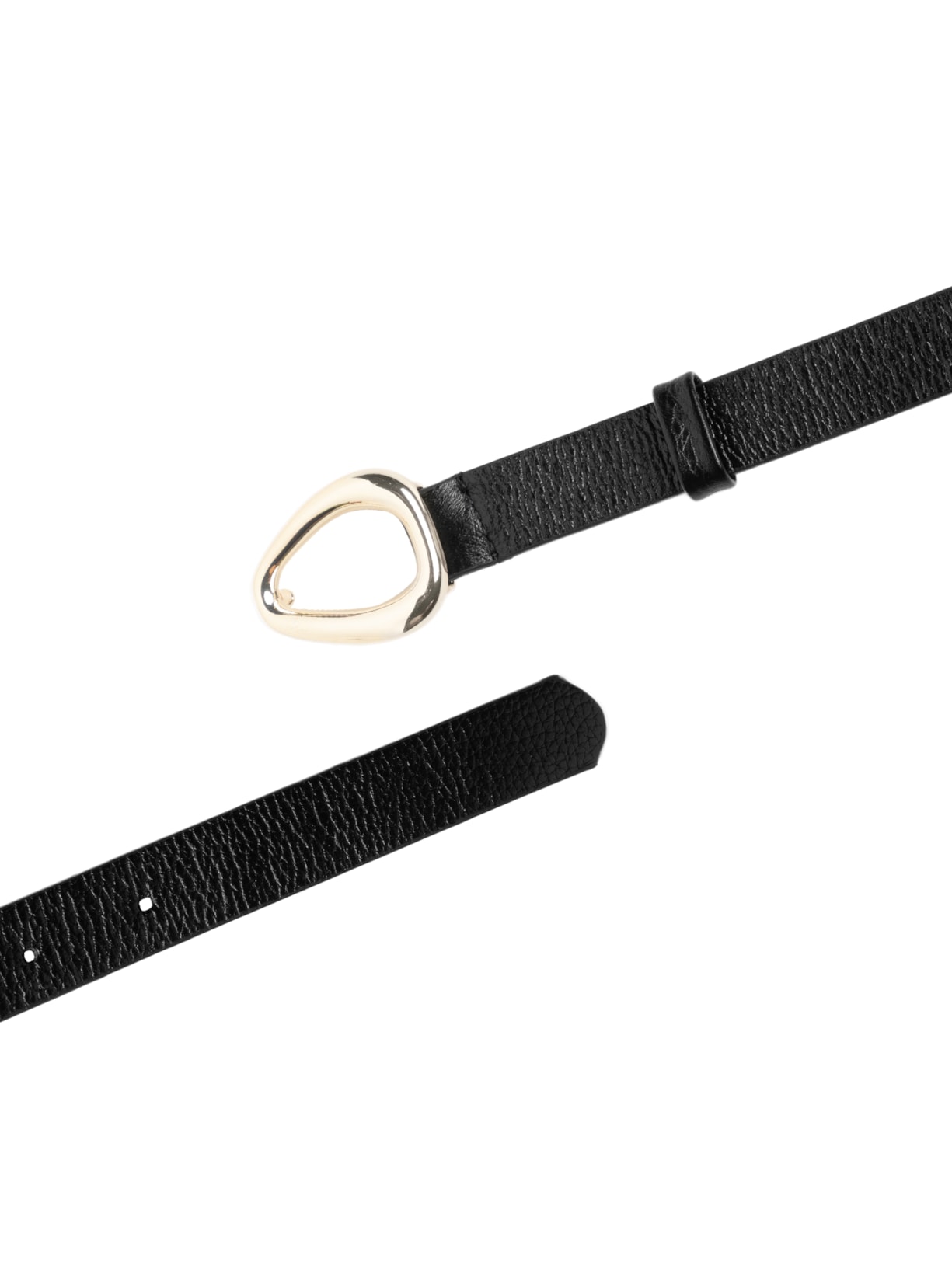 Cinto Feminino em Couro Fivela Dourada Preto Market 33