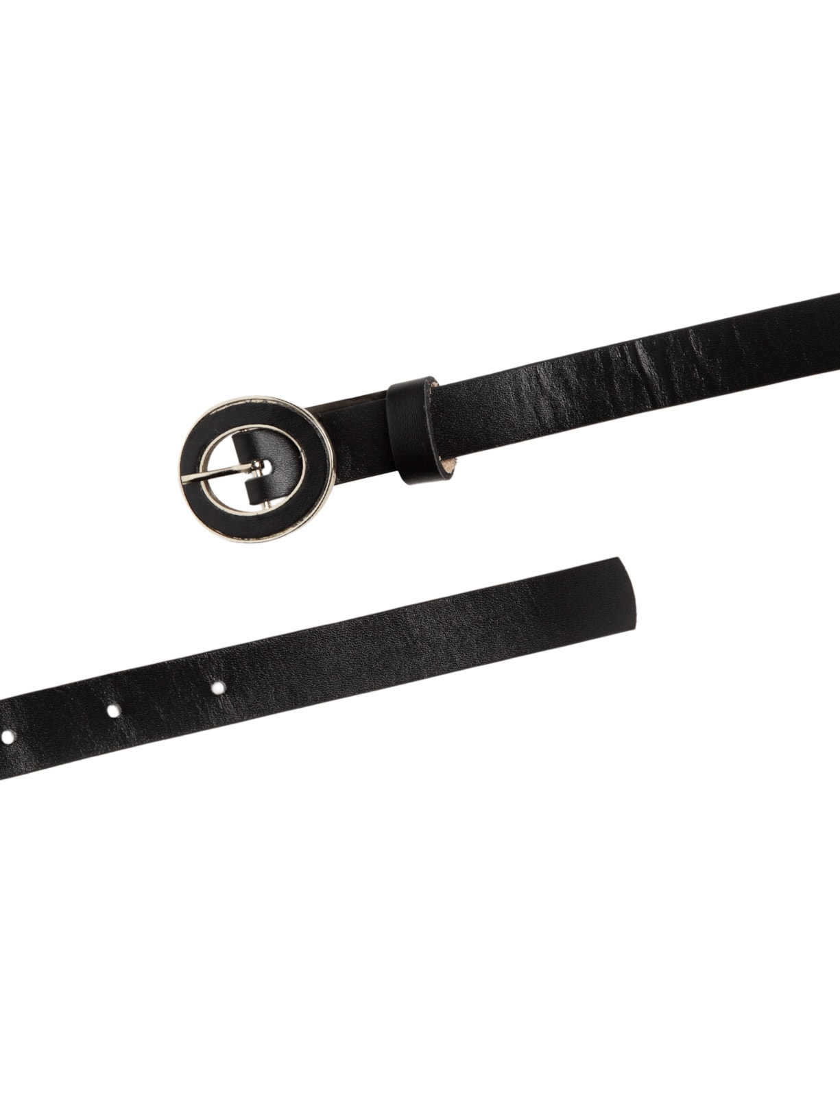 Cinto Feminino Em Couro Fivela Encapada Com Detalhe Preto Basiq
