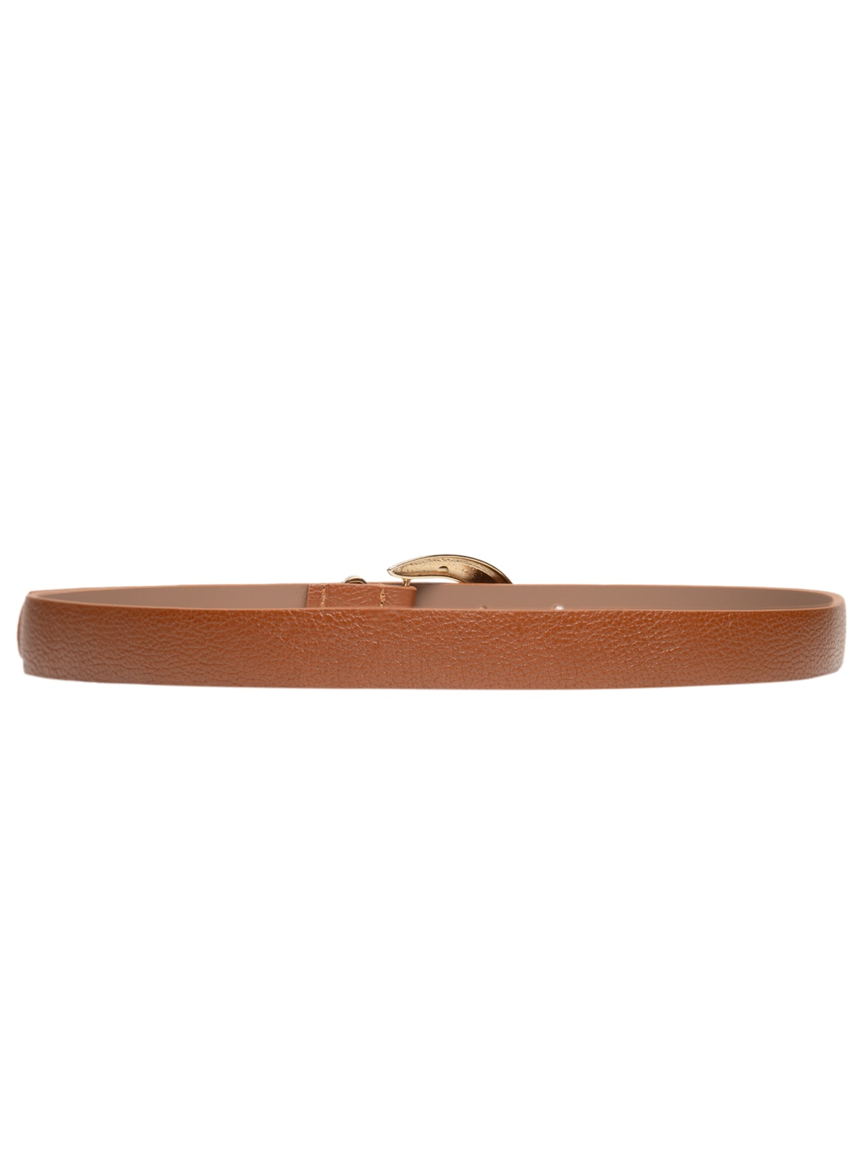 Cinto Feminino Em Couro Fivela Orgânica Marrom Market 33