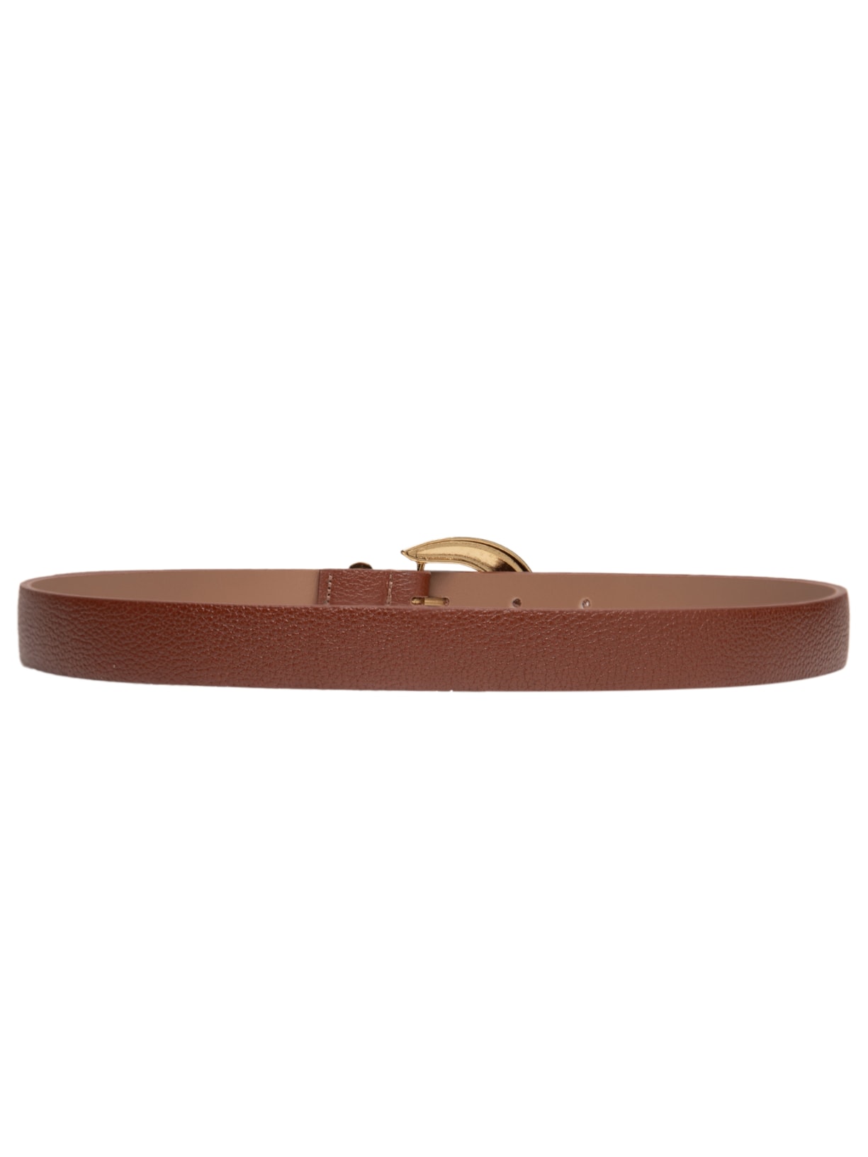 Cinto Feminino Em Couro Fivela Orgânica Marrom Market 33
