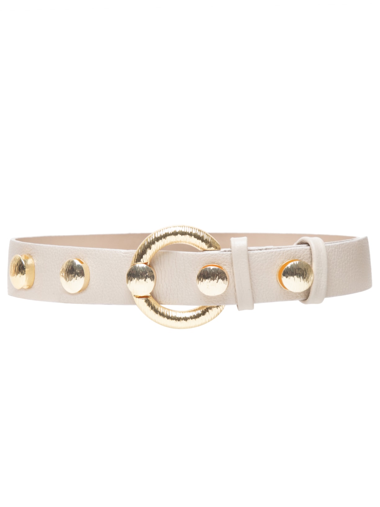 Cinto Feminino Em Couro - Off White