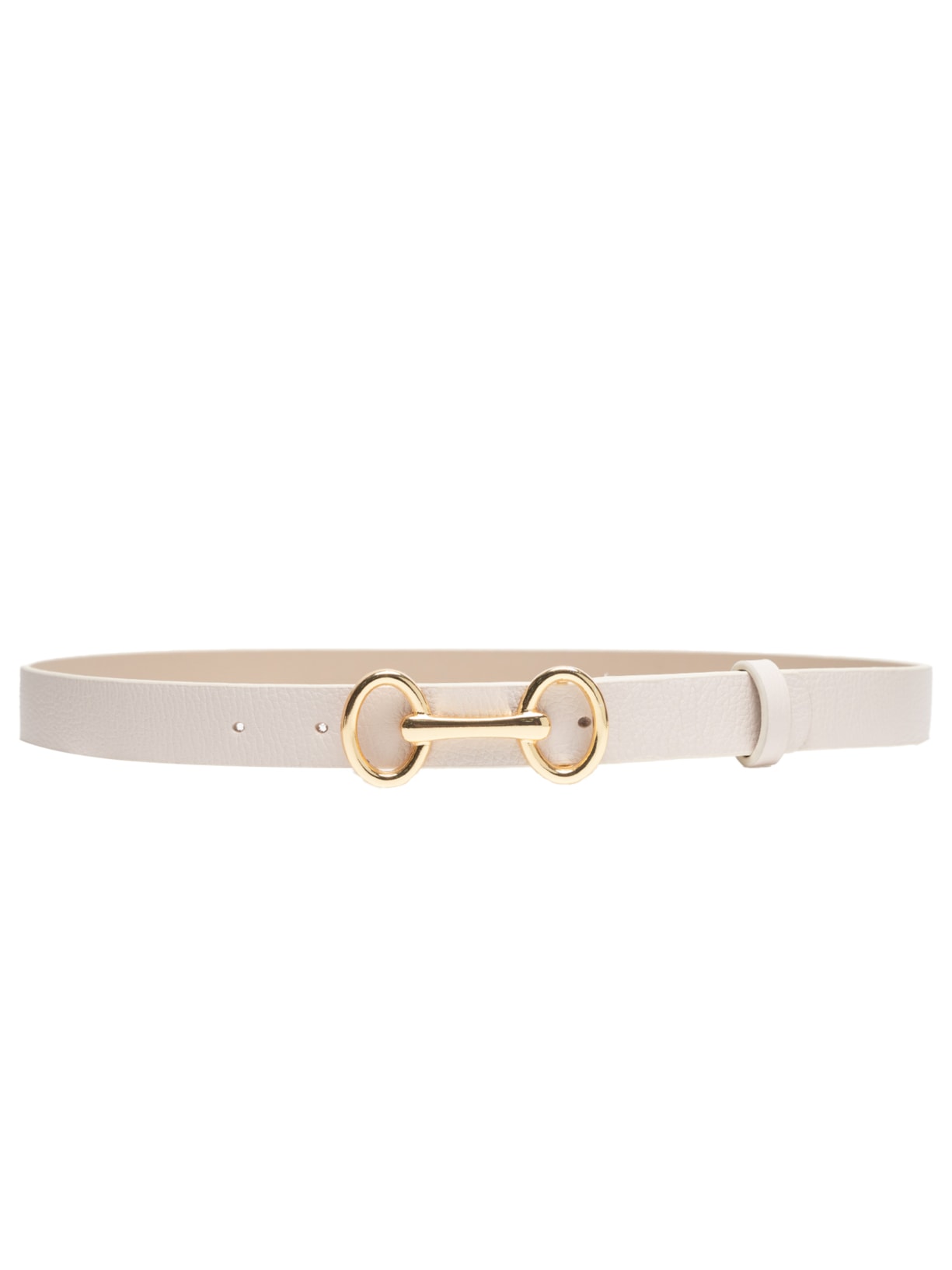 Cinto Feminino Em Couro - Off White