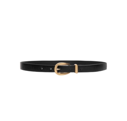 Cinto Feminino Em Couro - Preto