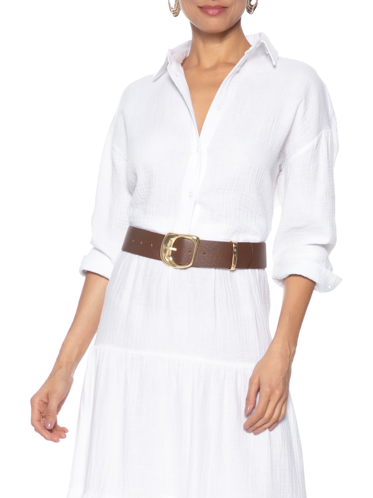 Cinto Feminino Em Couro – Marrom Market 33
