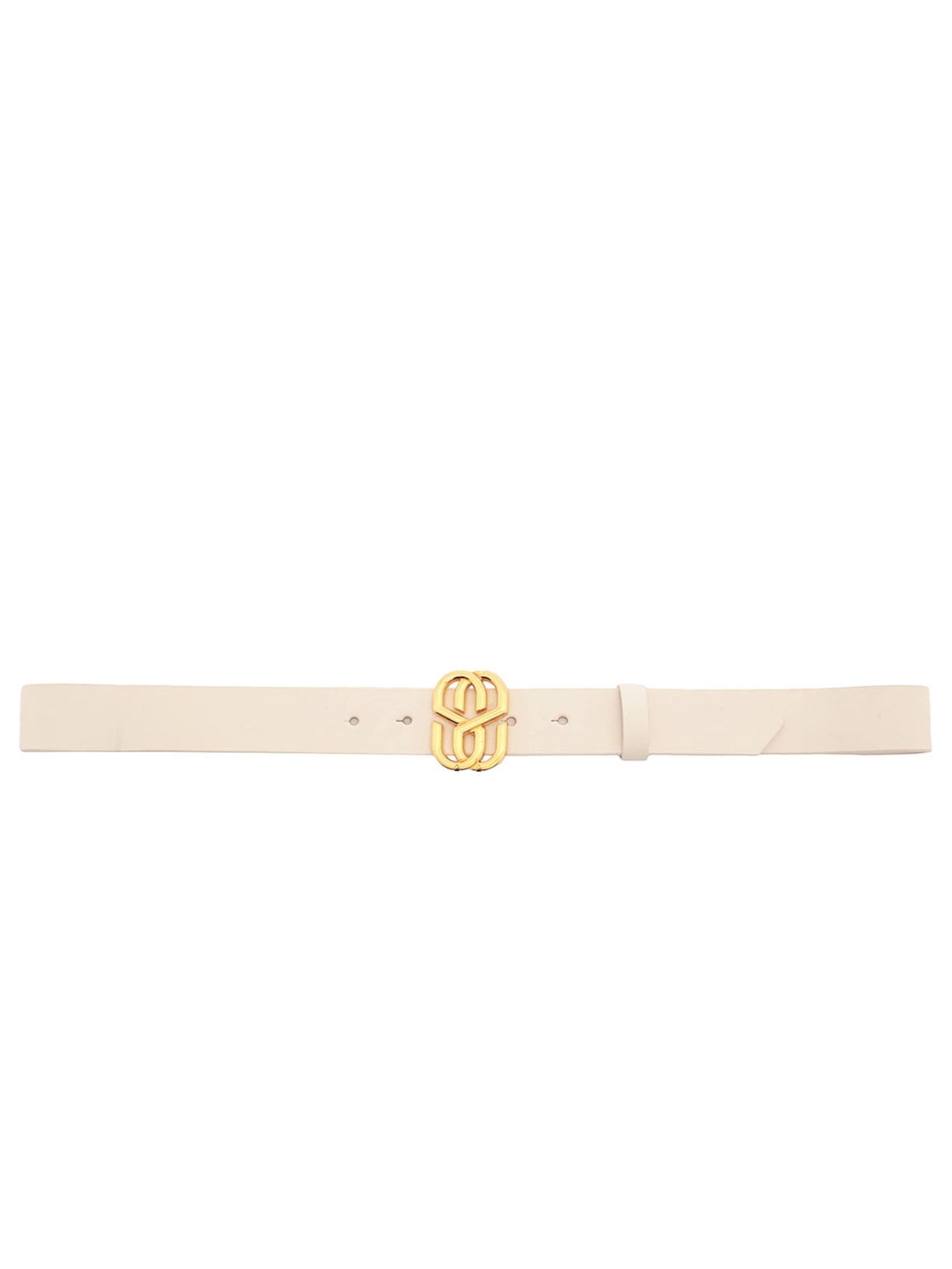 Cinto Feminino Emblem Couro Liso - Off White