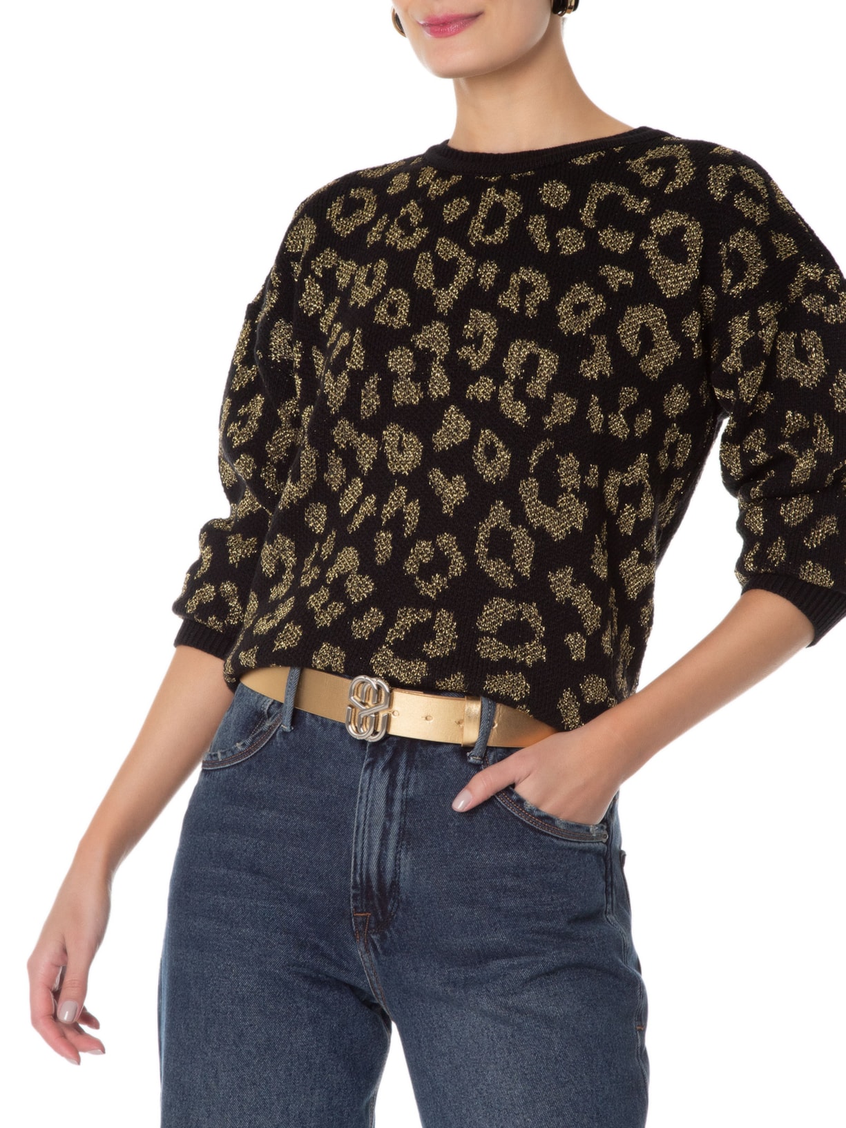 Cinto Feminino Emblem Dourado Schutz