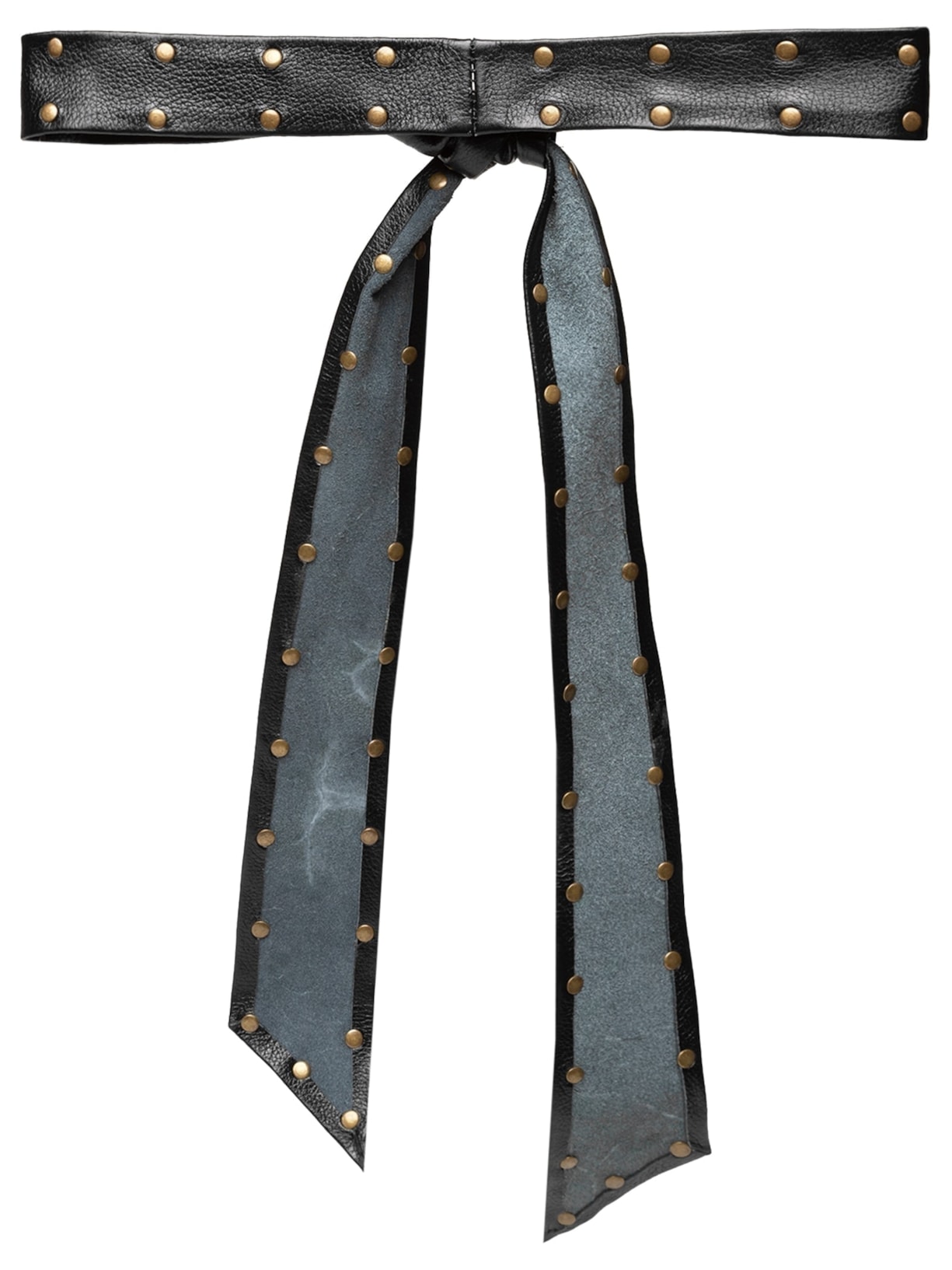 Cinto Feminino Faixa Em Couro Com Apliques Metálicos Preto Market 33