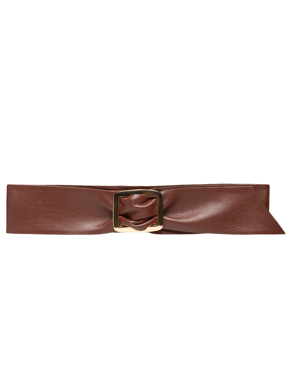 Cinto Feminino Faixa Em Couro Marrom Market 33