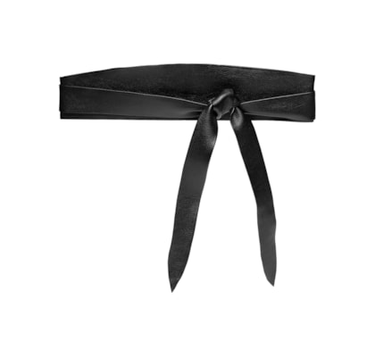 Cinto Feminino Faixa Em Couro - Preto