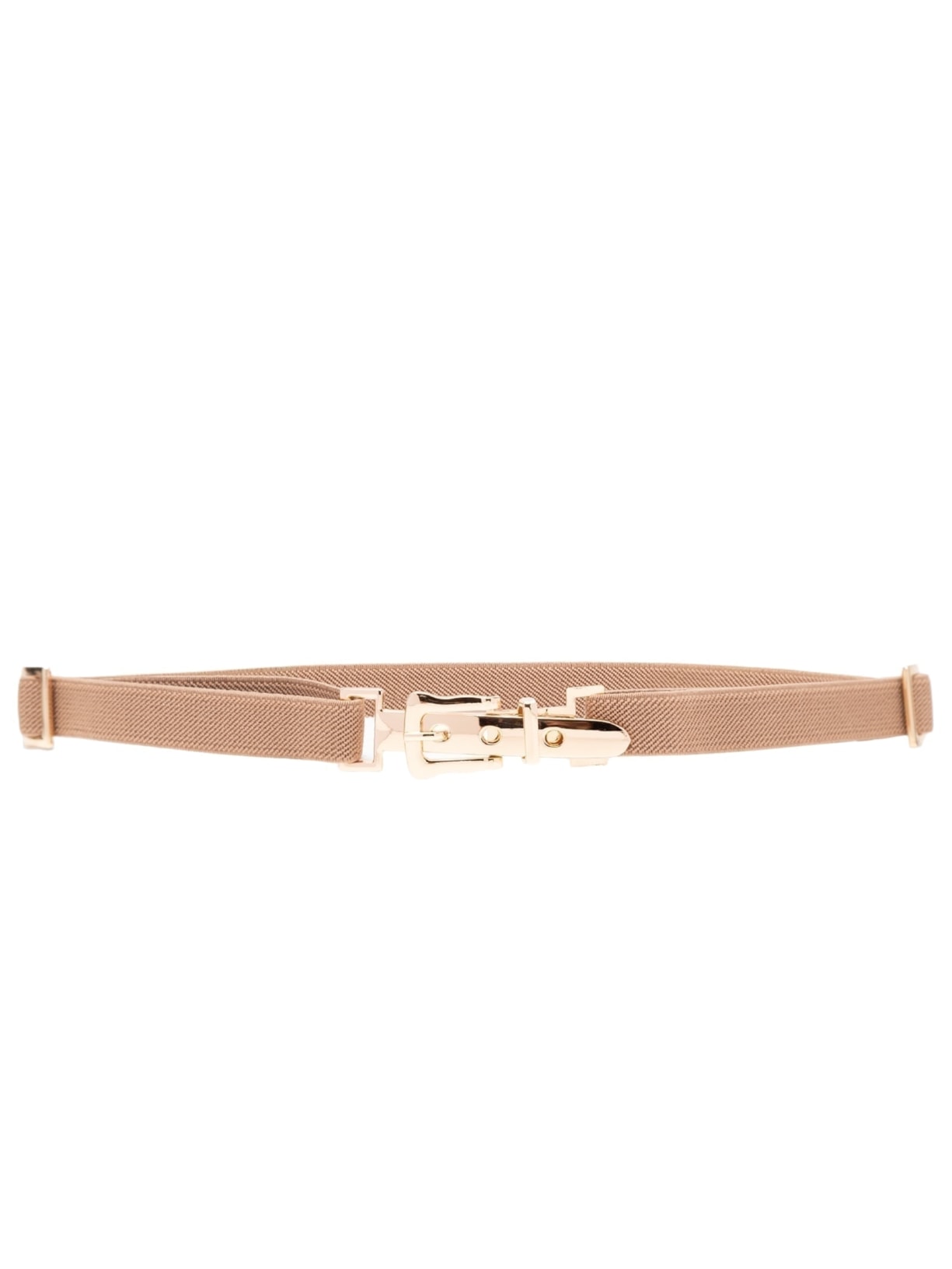 Cinto Feminino Fino Com Fivela em Metal Bege  Market 33