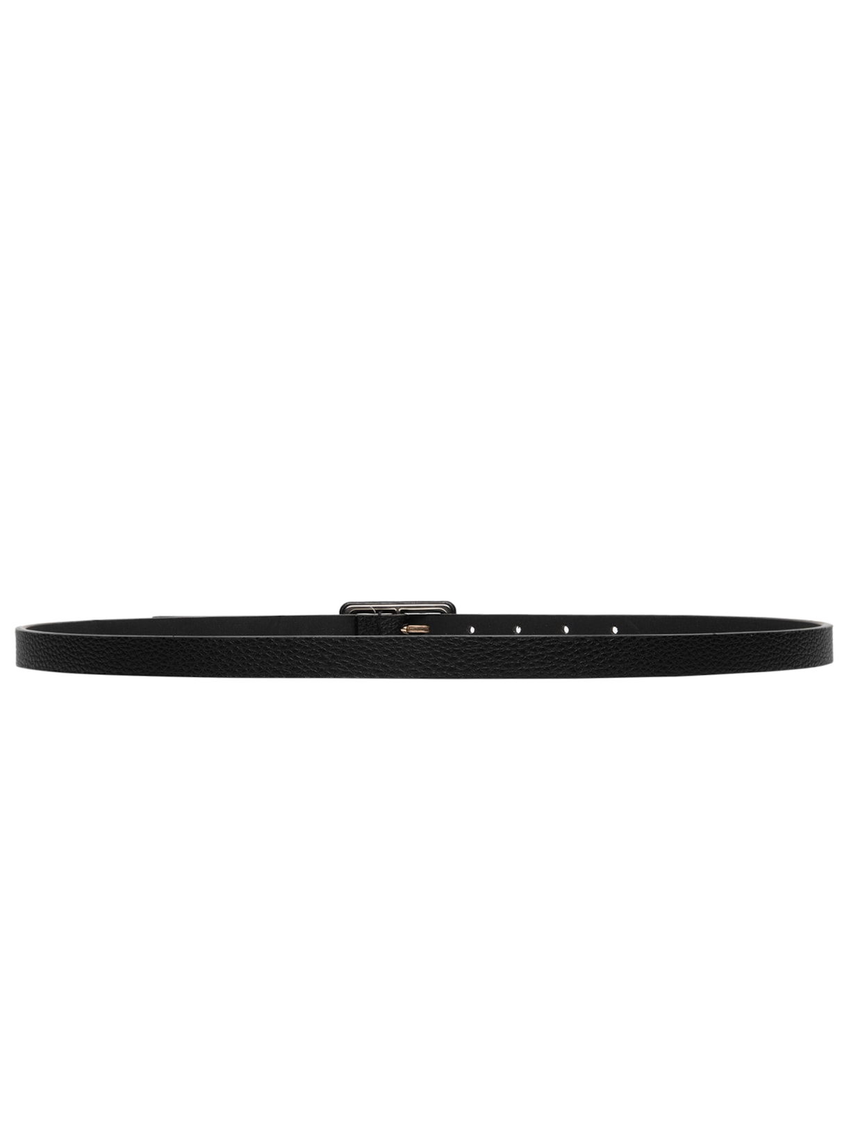 Cinto Feminino Fino Com Fivela Encapada Quadrada Preto Basiq
