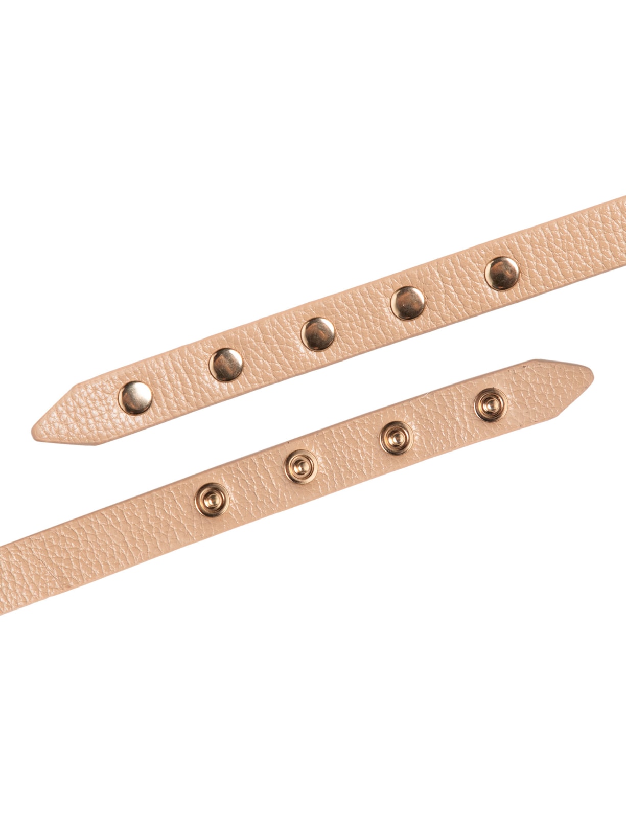 Cinto Feminino Fino Em Couro Bege Market 33