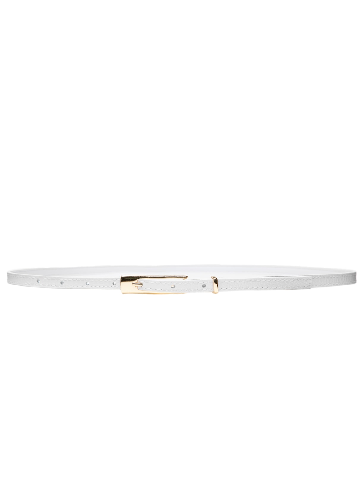 Cinto Feminino Fino Em Couro - Branco