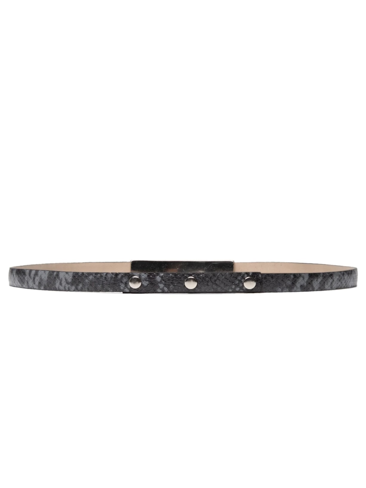 Cinto Feminino Fino Em Couro Fivela Quadrada Furos Animal Print '2Essential