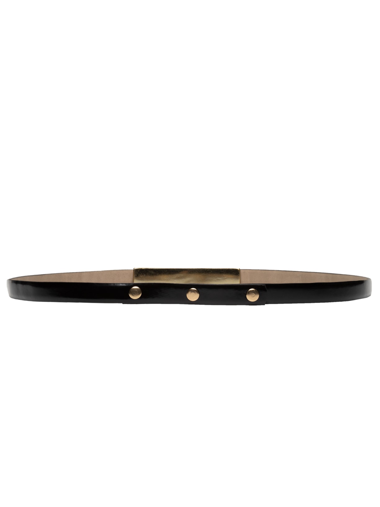 Cinto Feminino Fino Em Couro Fivela Quadrada Furos Preto '2Essential