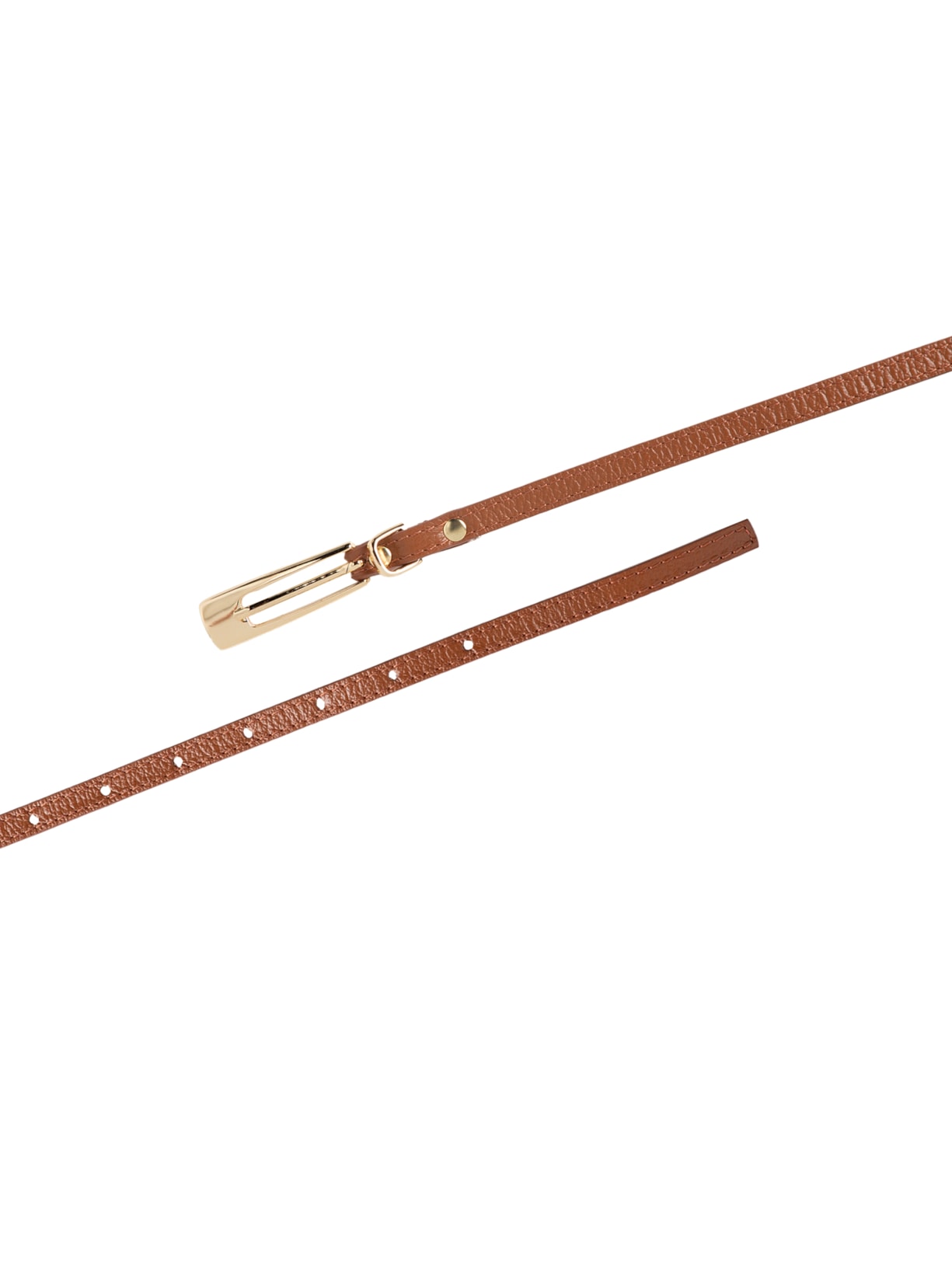 Cinto Feminino Fino Em Couro Marrom Market 33