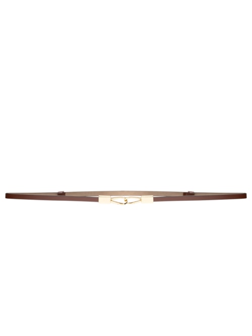 Cinto Feminino Fino Em Couro - Marrom