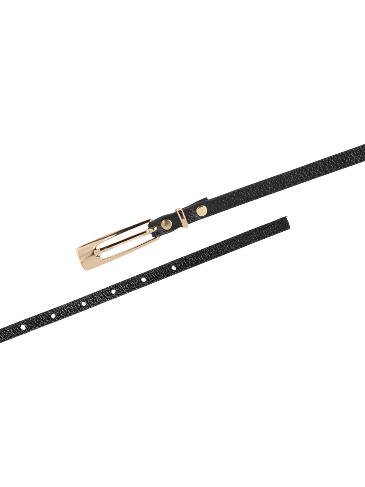 Cinto Feminino Fino Em Couro Preto Market 33