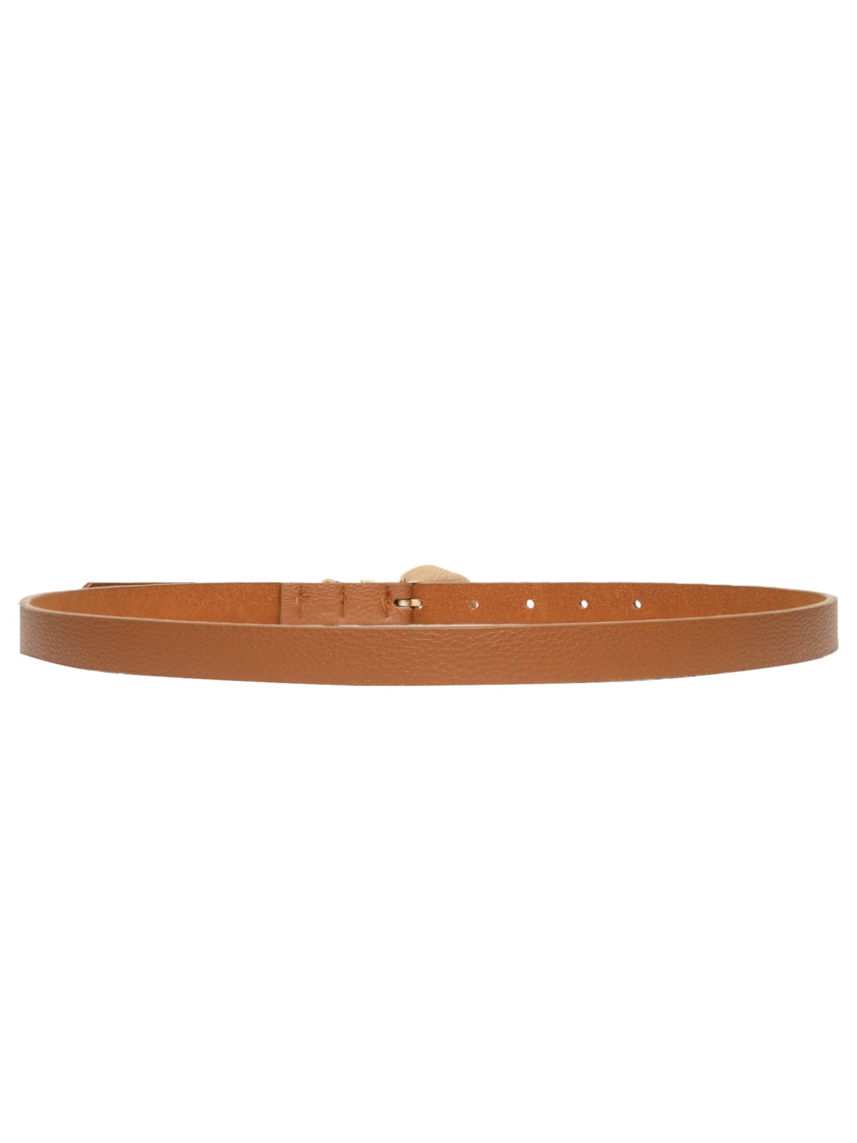 Cinto Feminino Fino Fivela Detalhada Bege Basiq