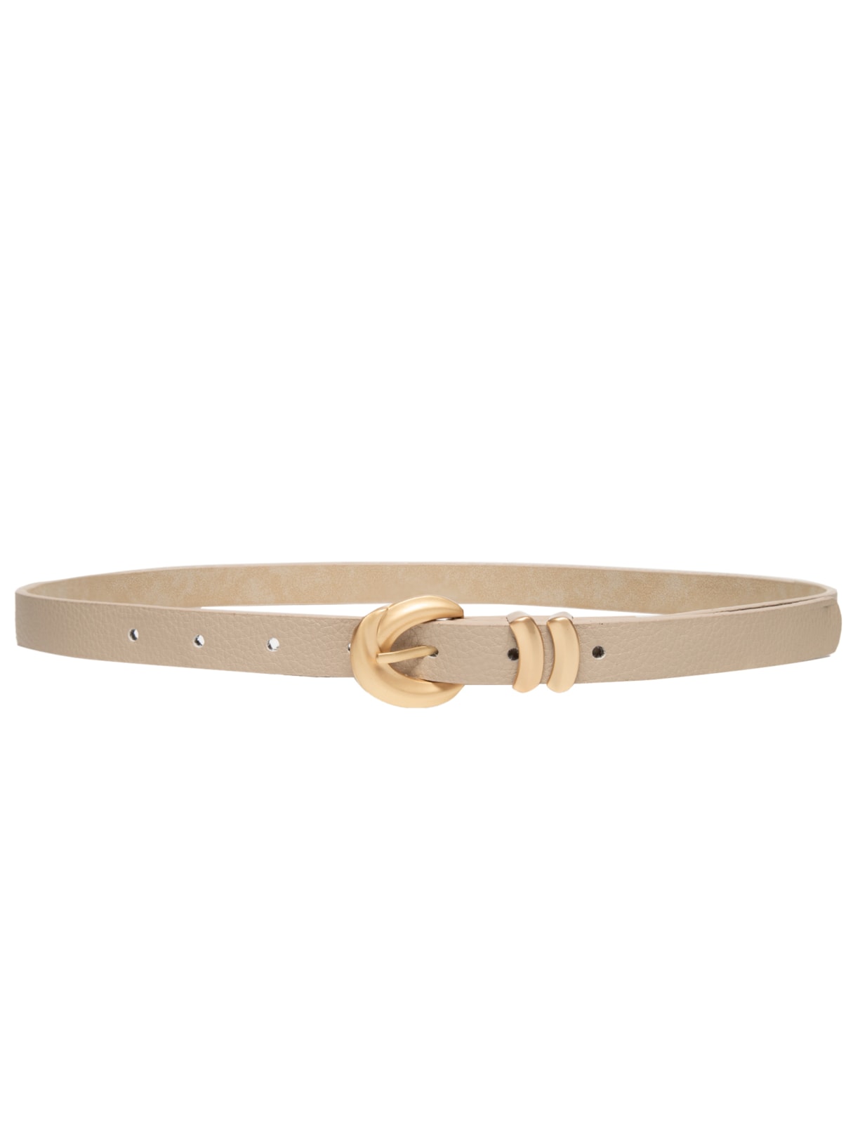 Cinto Feminino Fino Fivela Detalhada Off White Basiq