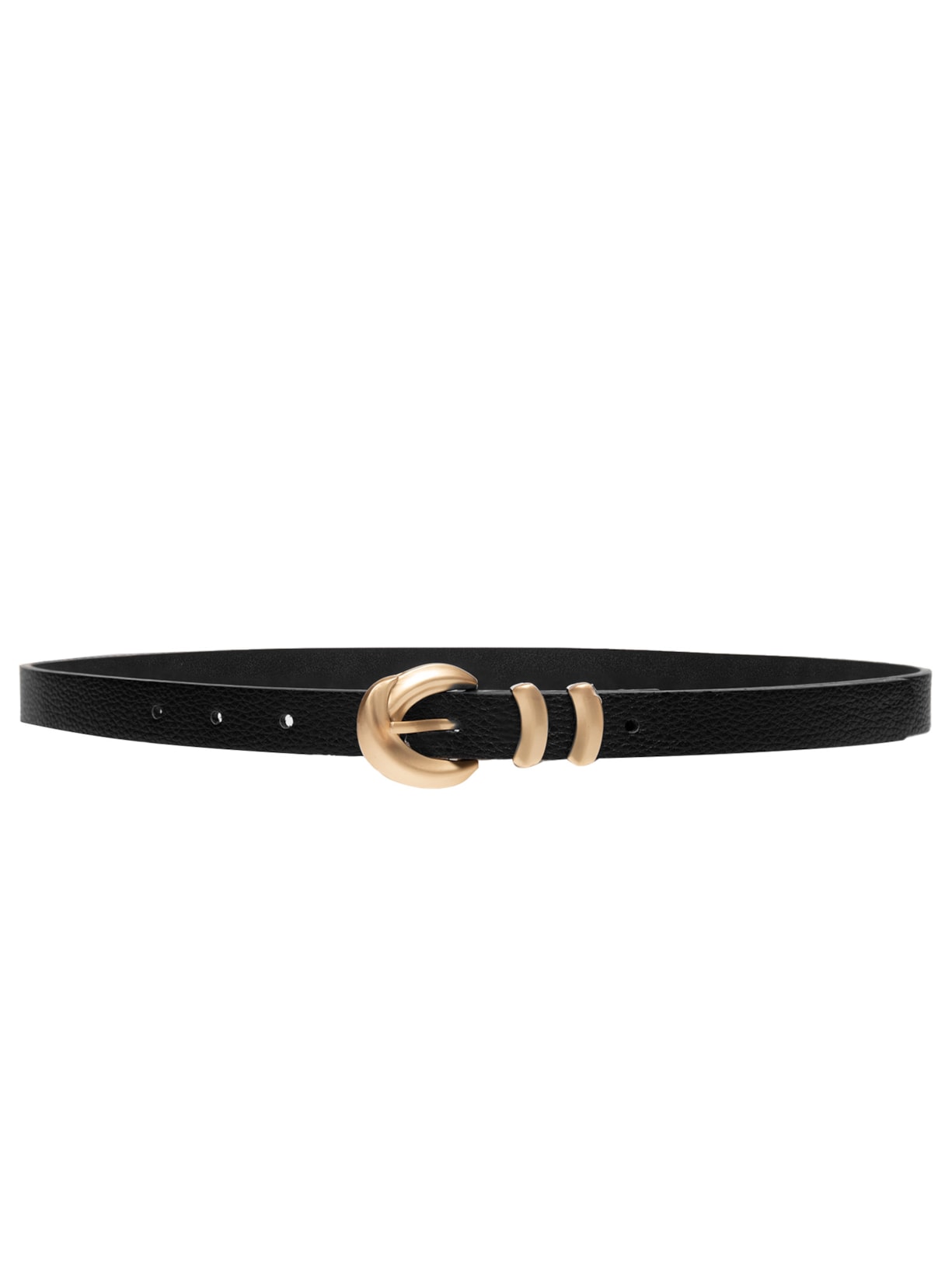 Cinto Feminino Fino Fivela Detalhada - Preto