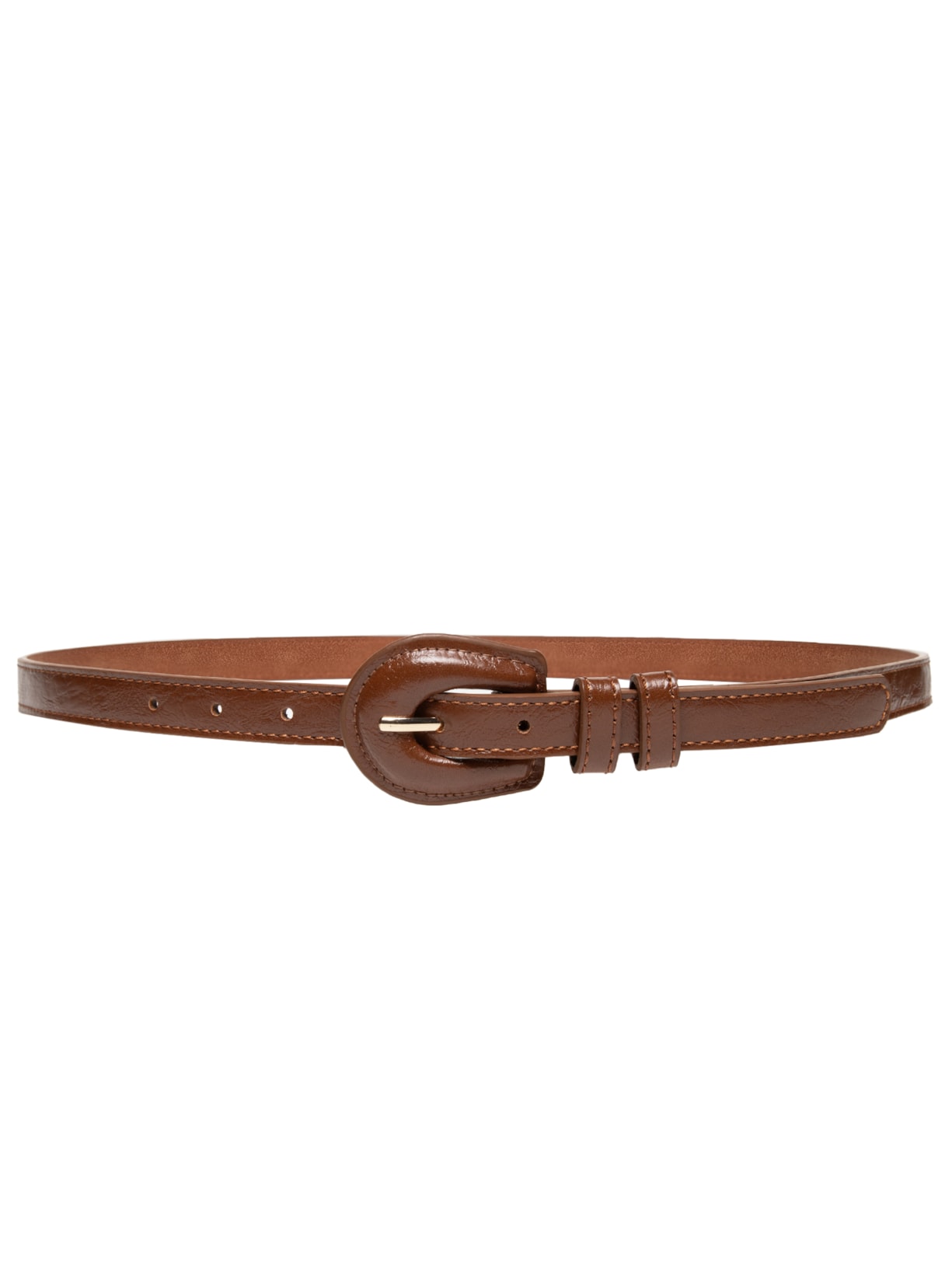 Cinto Feminino Fino Fivela Encapada - Marrom