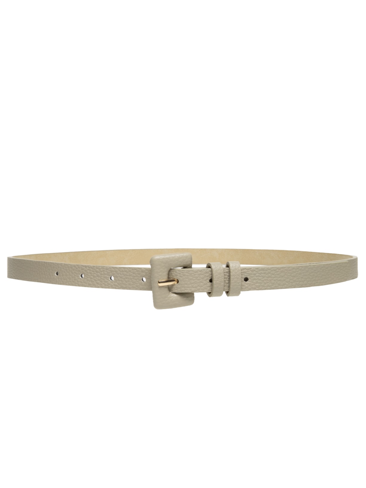 Cinto Feminino Fino Fivela Encapada Off White Basiq