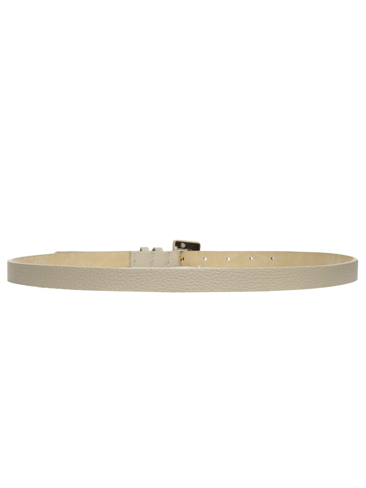 Cinto Feminino Fino Fivela Encapada Off White Basiq