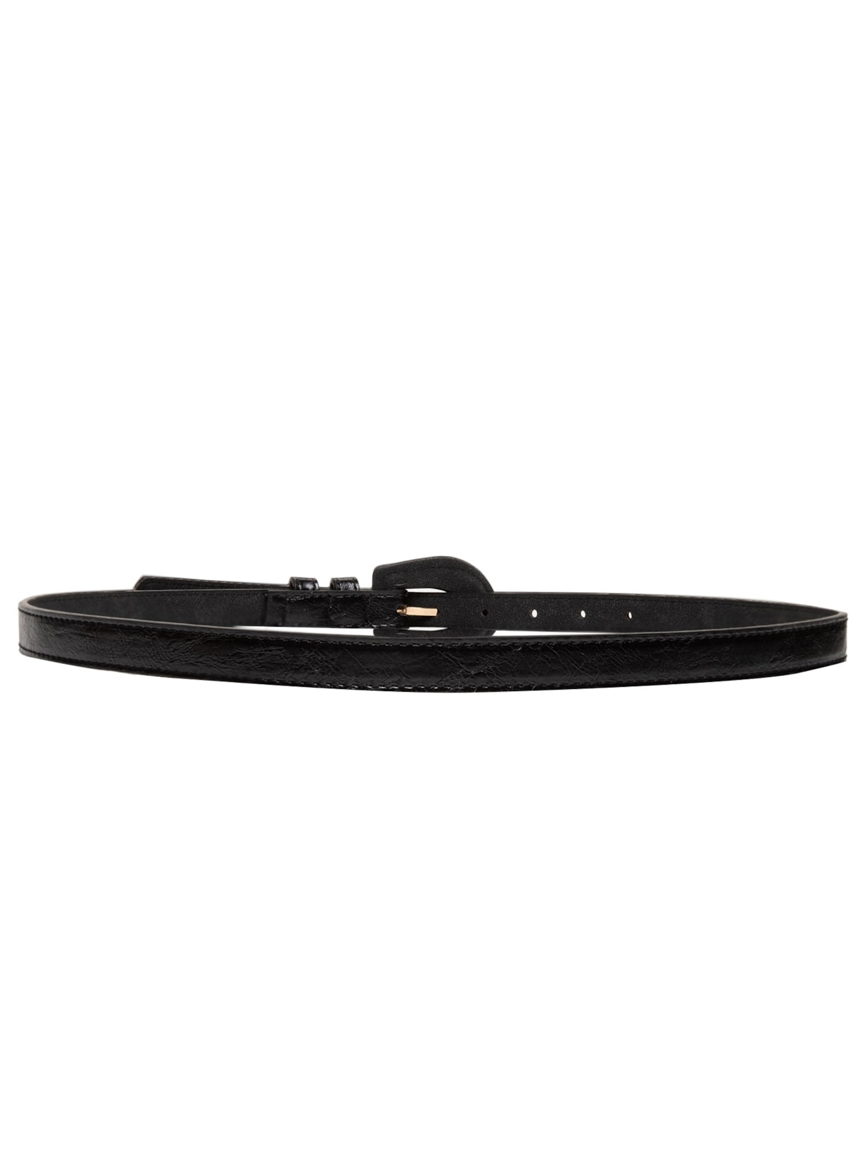 Cinto Feminino Fino Fivela Encapada Preto Basiq