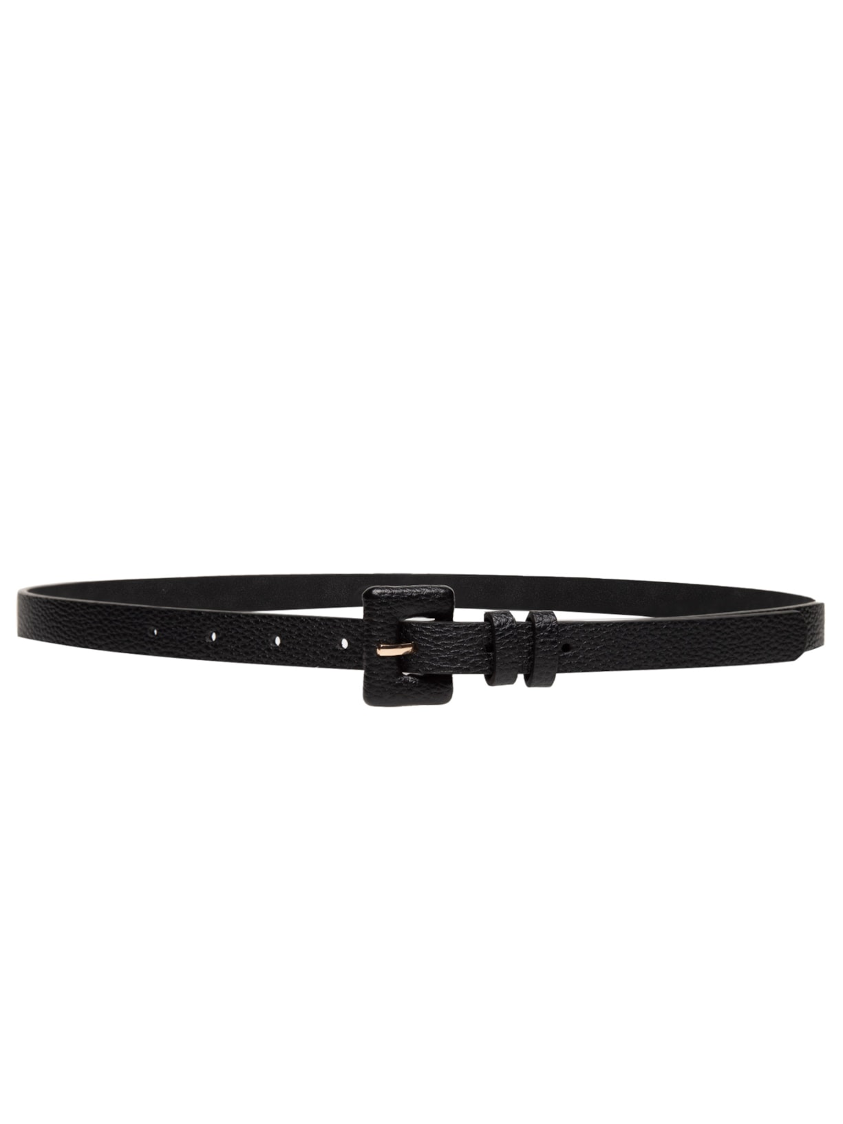 Cinto Feminino Fino Fivela Encapada Preto Basiq