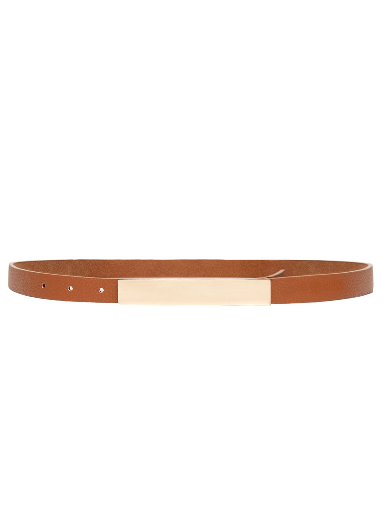 Cinto Feminino Fino Fivela Metálica - Marrom