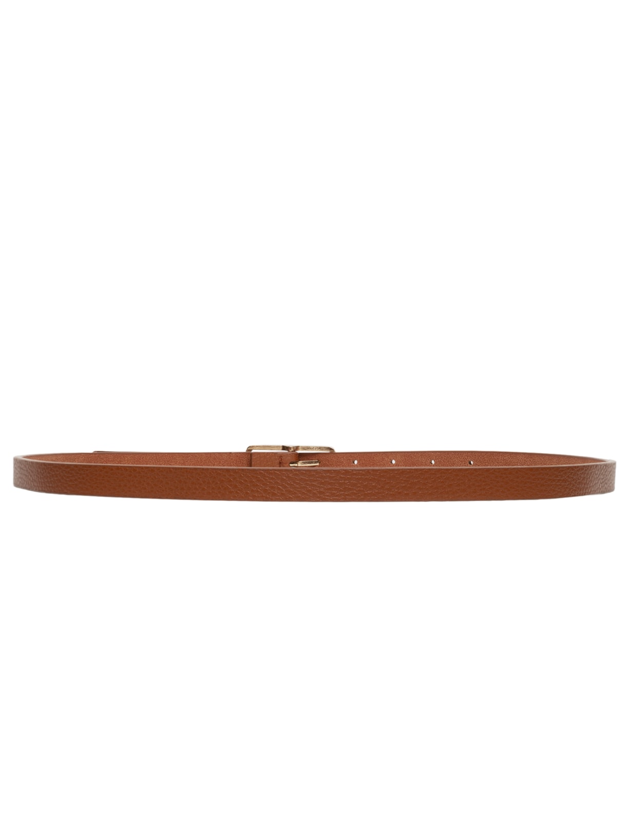 Cinto Feminino Fino Fivela Quadrada Bege Basiq