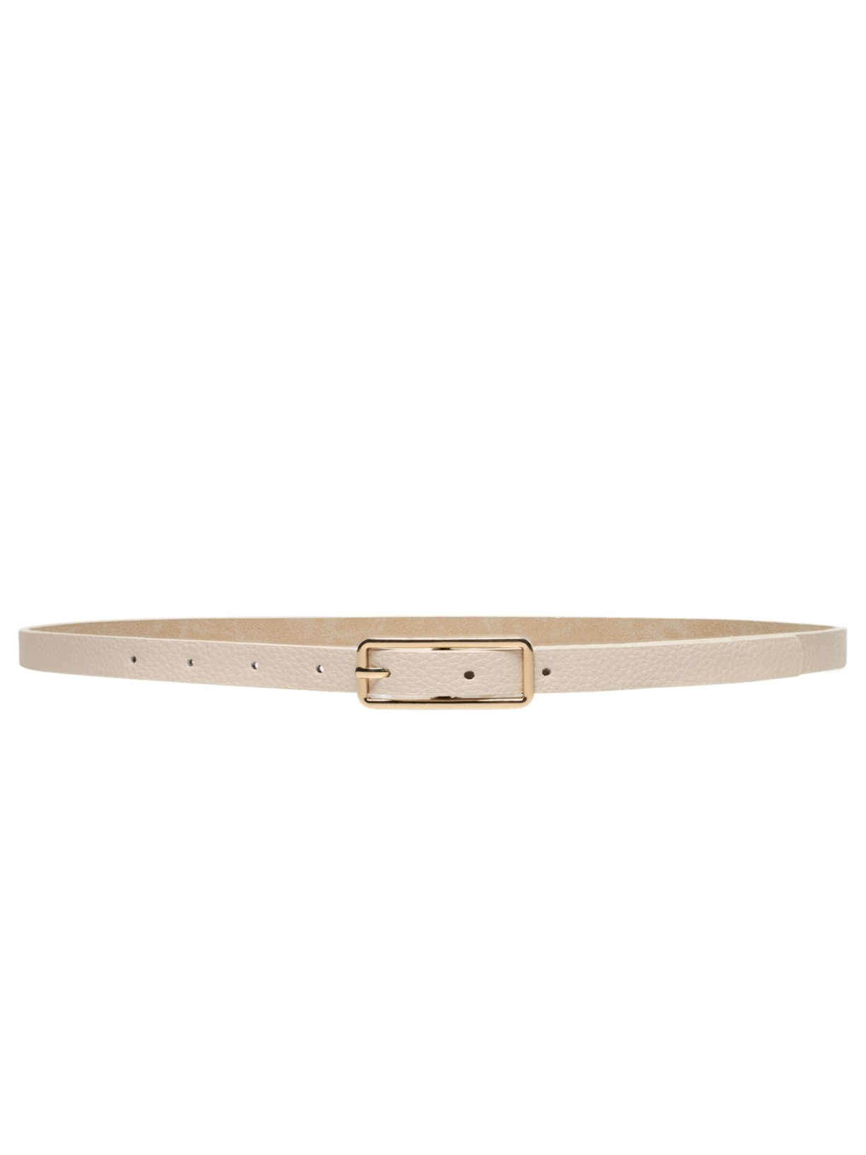 Cinto Feminino Fino Fivela Quadrada Off White Basiq