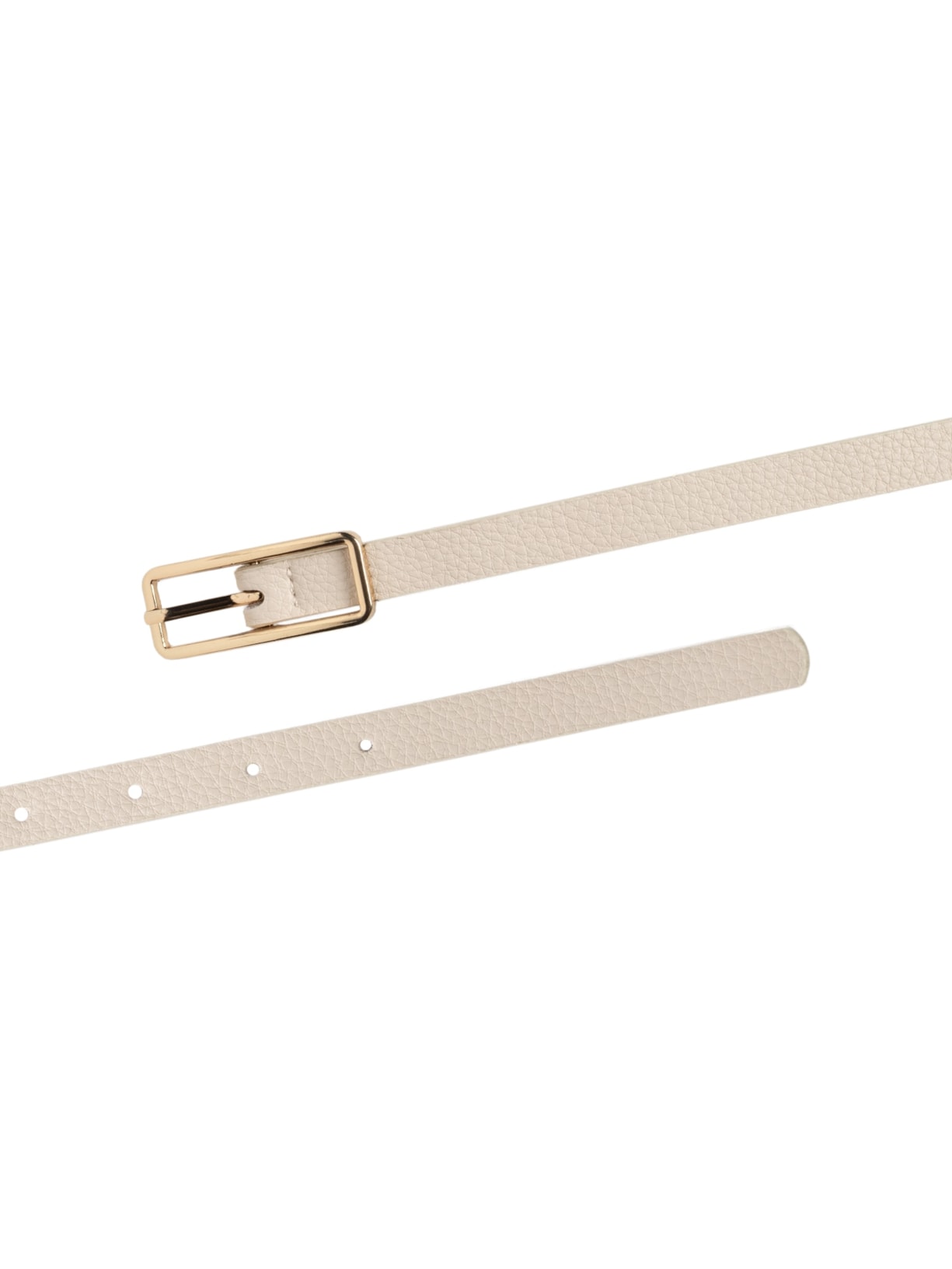 Cinto Feminino Fino Fivela Quadrada Off White Basiq
