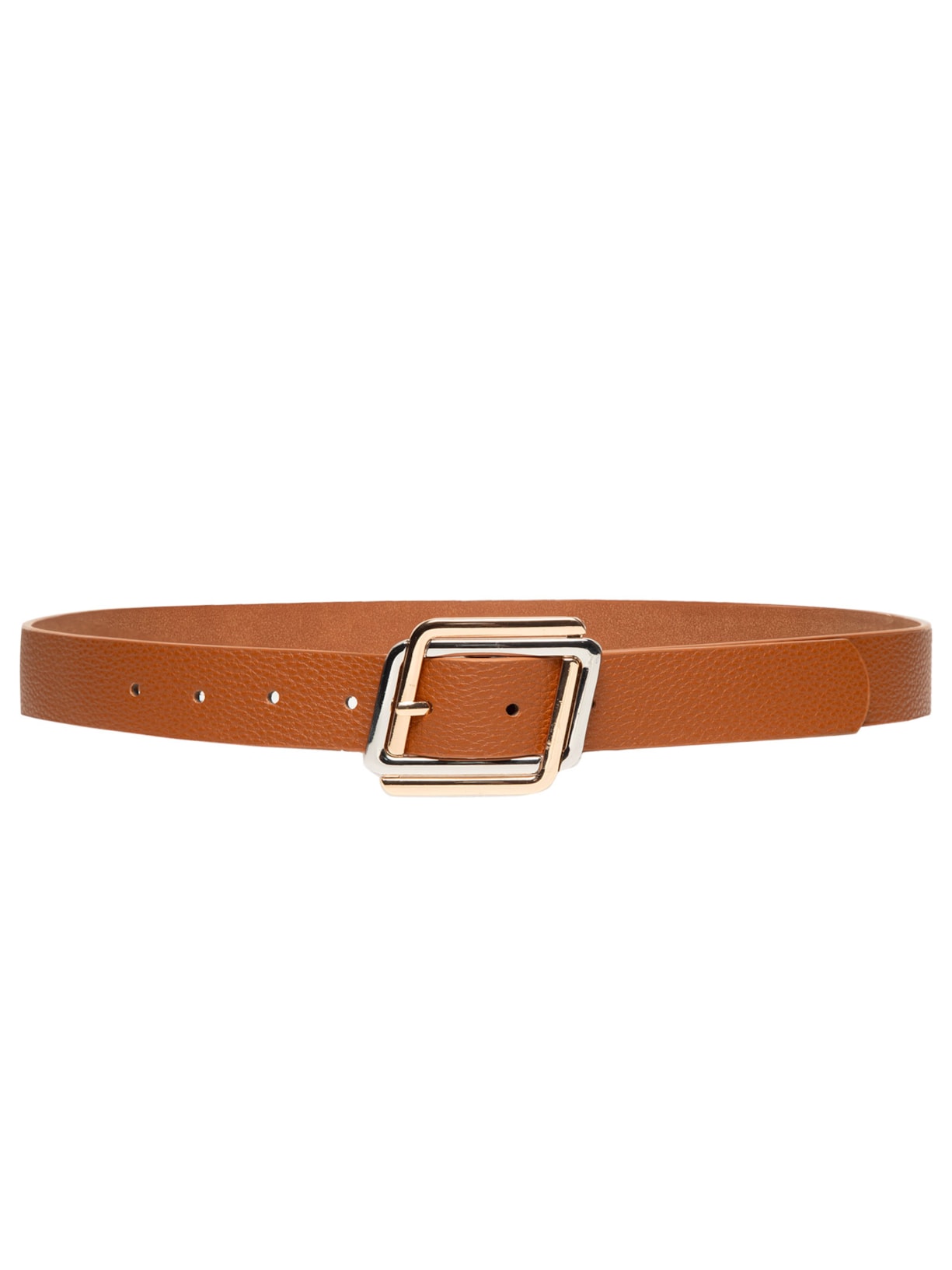 Cinto Feminino Fivela Bicolor - Bege
