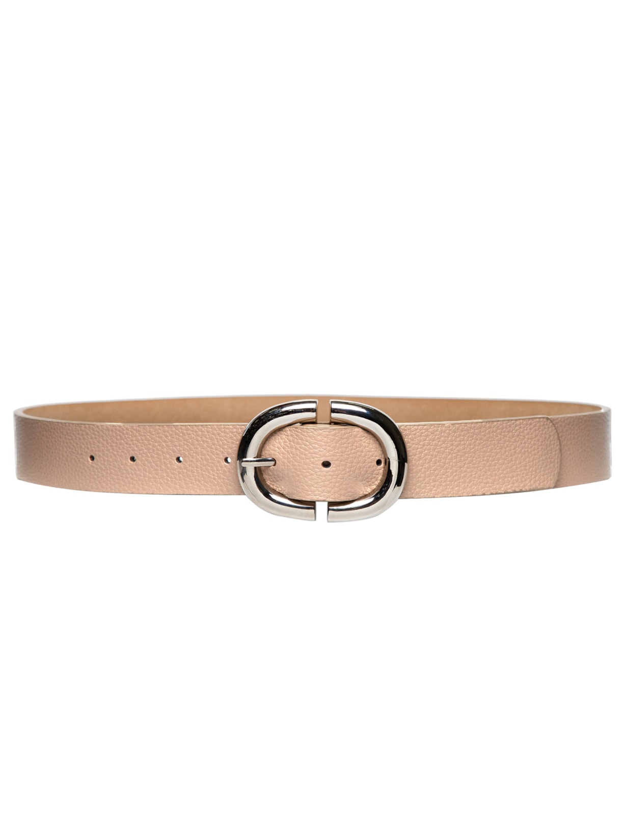 Cinto Feminino Fivela De Metal Grande - Bege