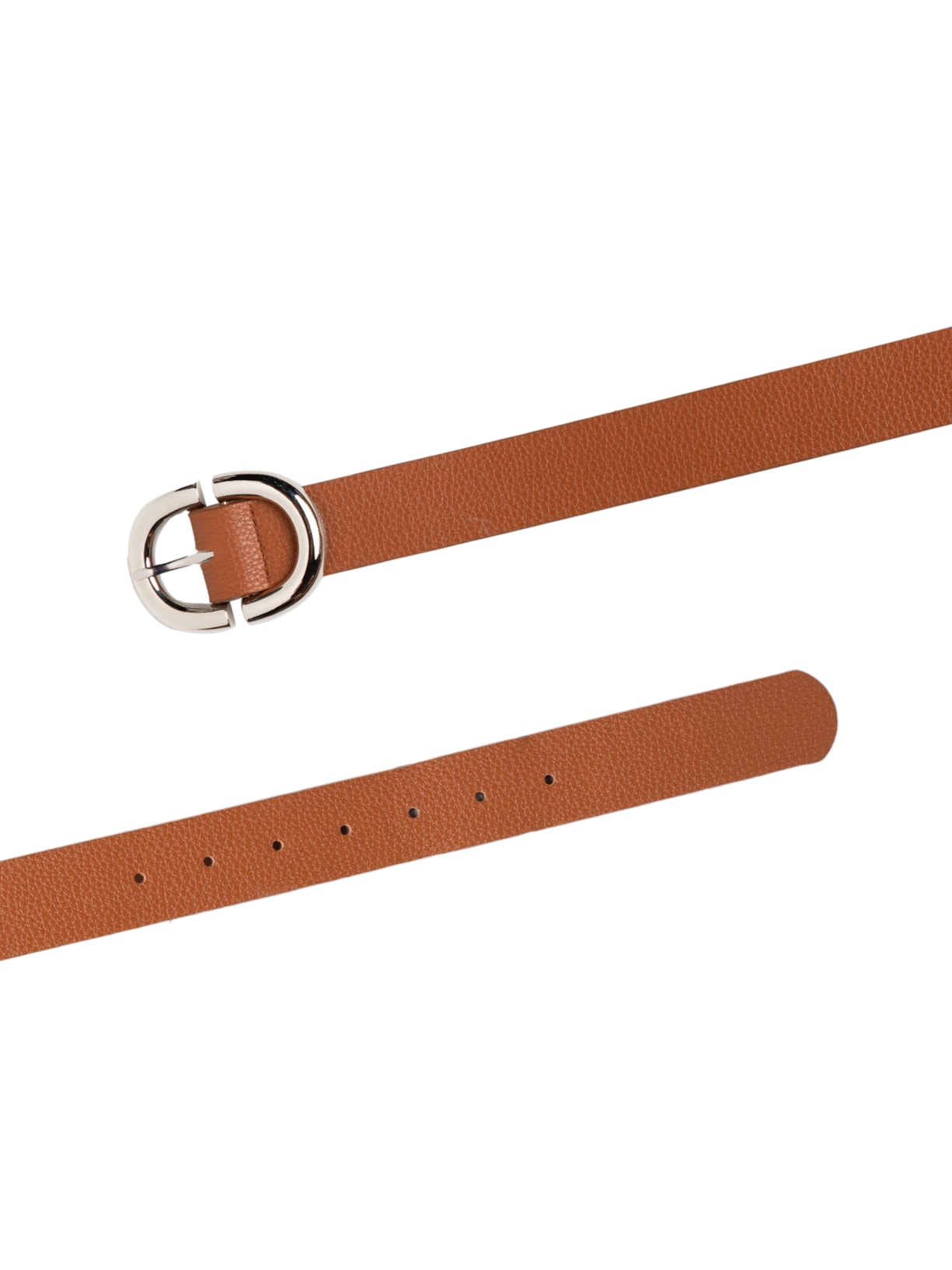 Cinto Feminino Fivela De Metal Grande Marrom Basiq