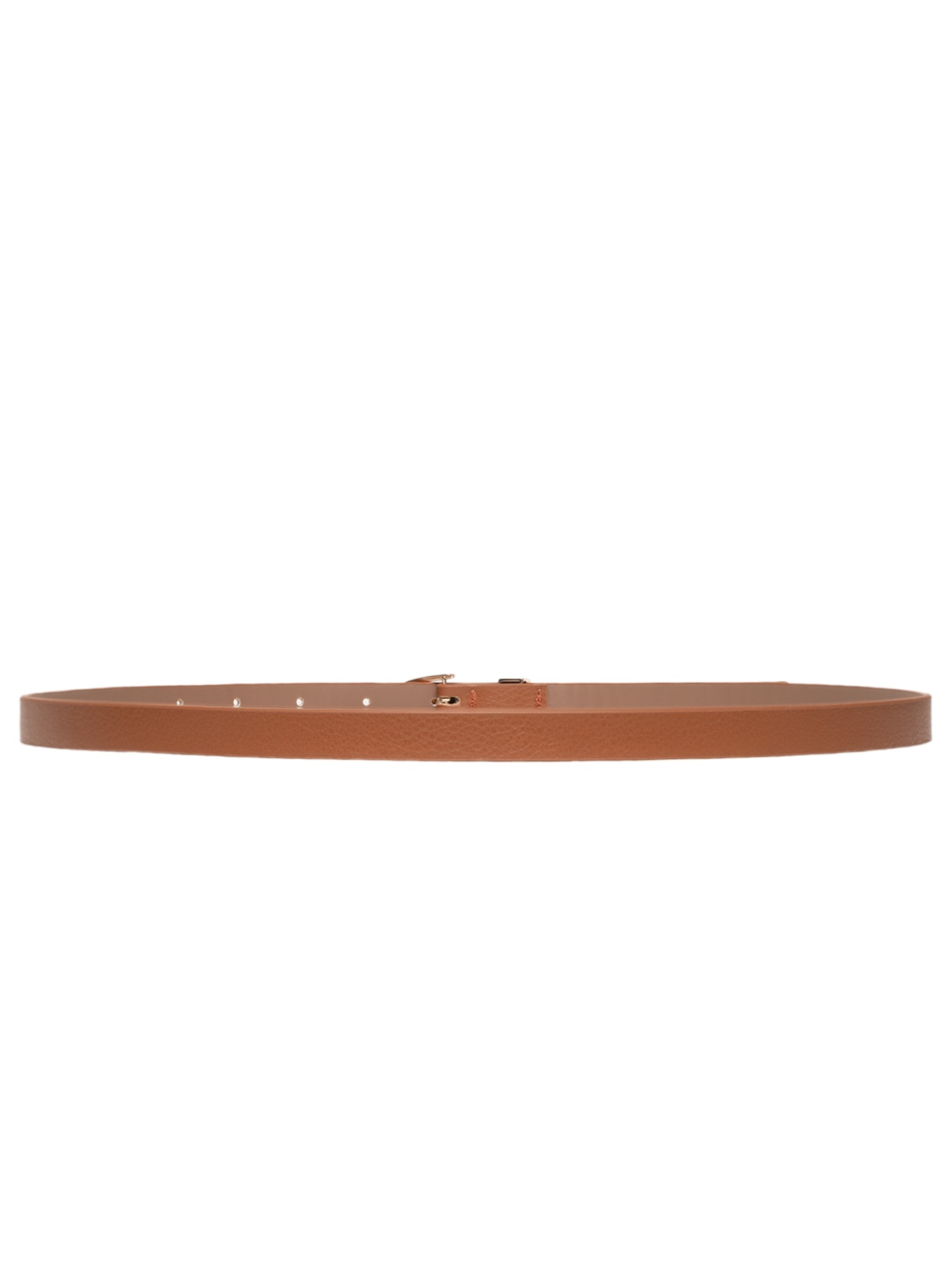 Cinto Feminino Fivela E Passante Metálicos Marrom Basiq