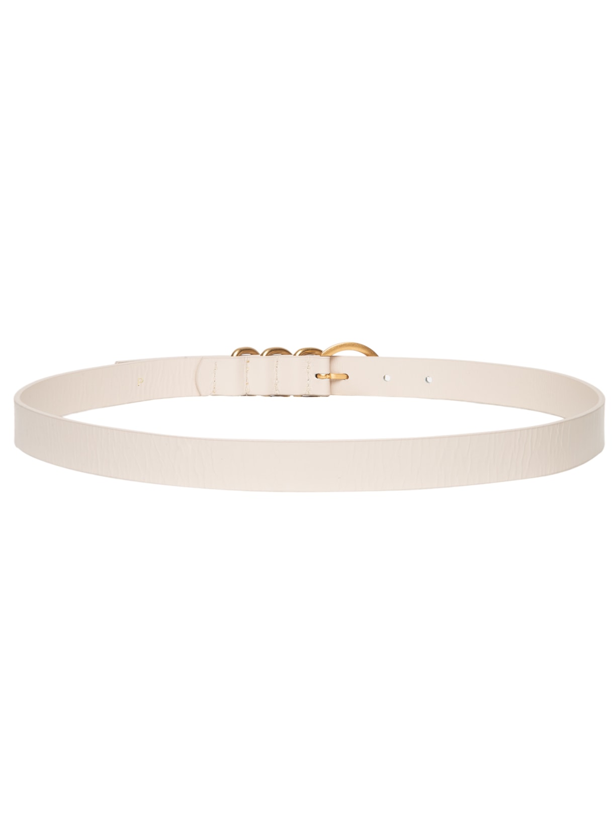 Cinto Feminino Fivela E Passantes Argolas Off White Bo