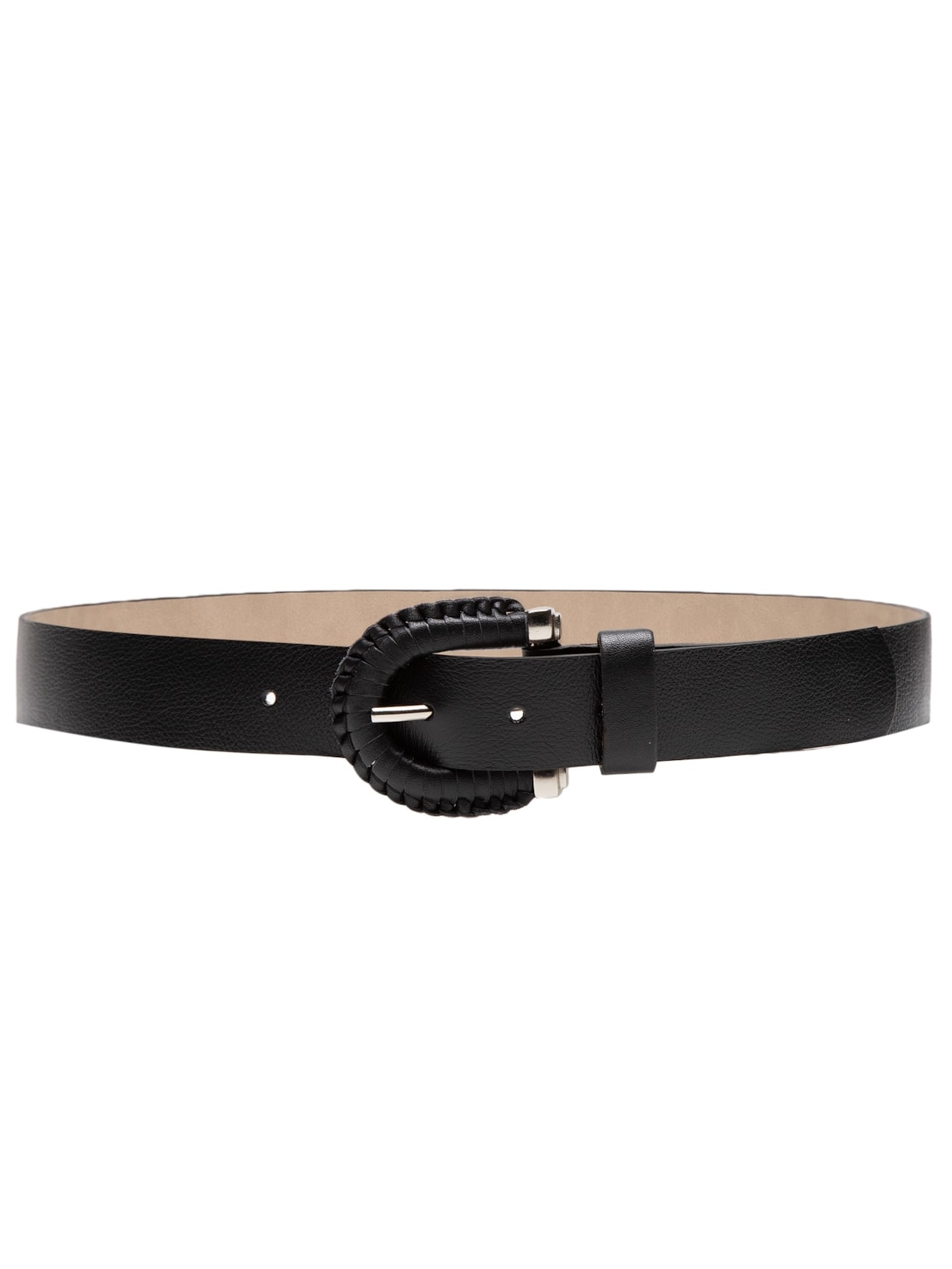 Cinto Feminino Fivela Encapada Com Detalhe - Preto