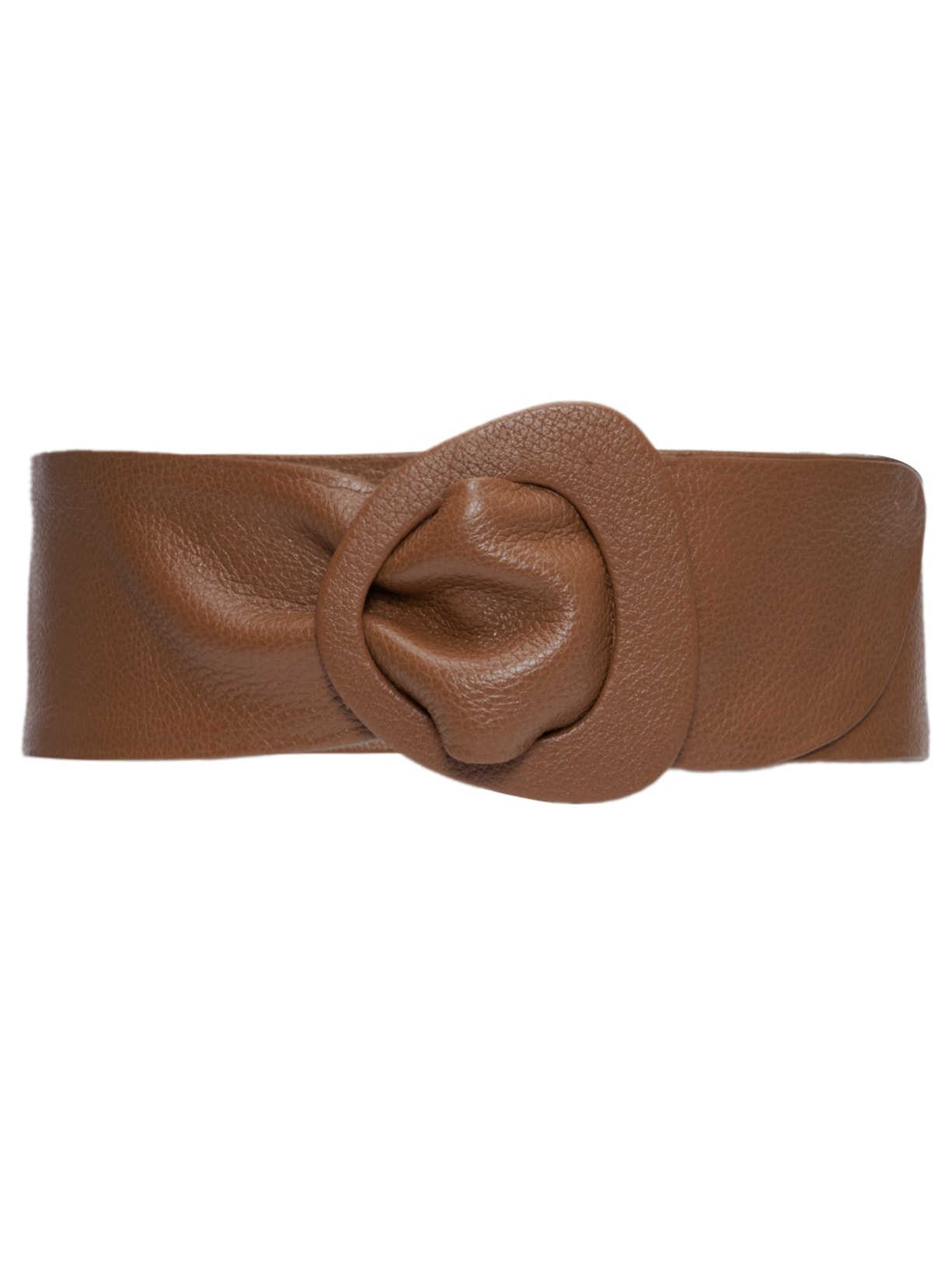 Cinto Feminino Fivela Encapada Couro - Marrom