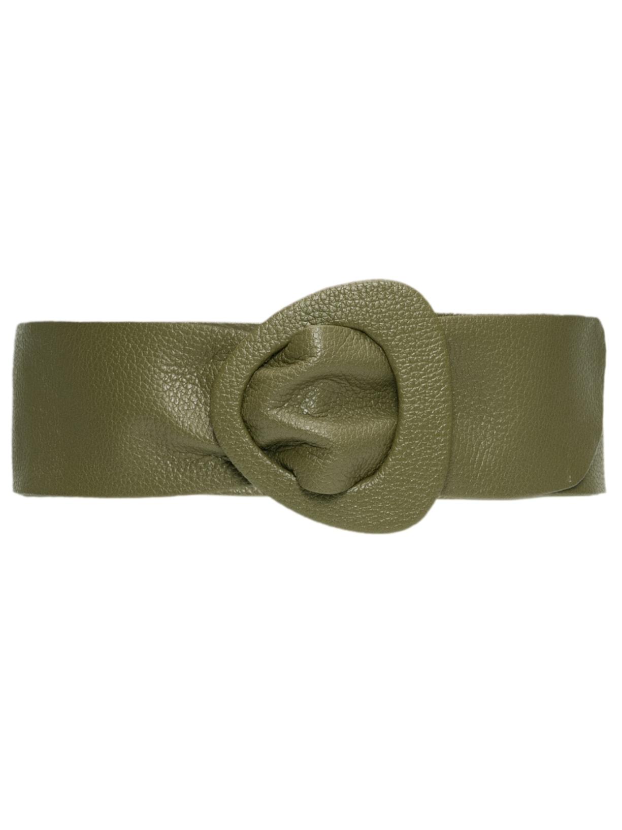 Cinto Feminino Fivela Encapada Couro - Verde