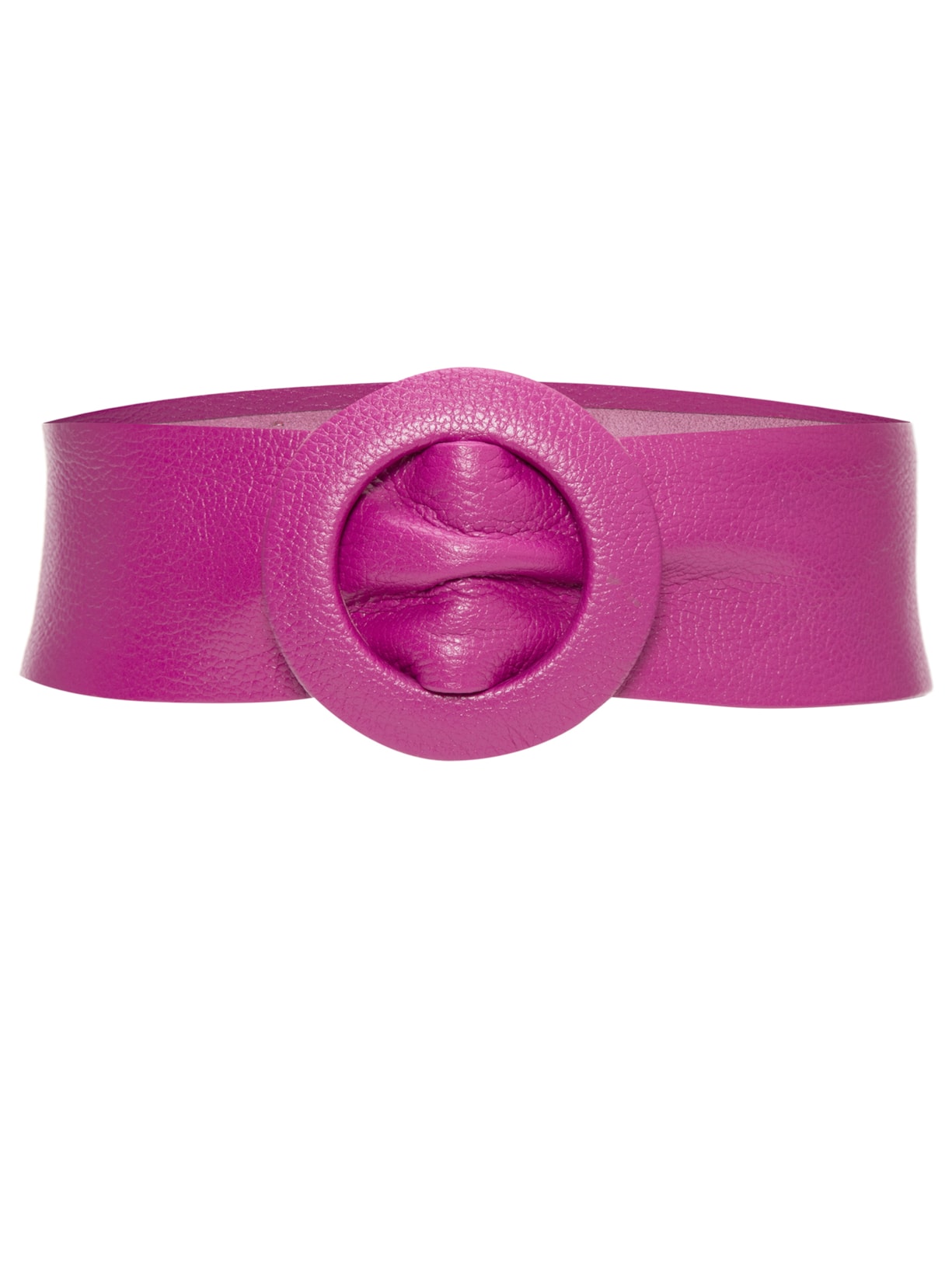 Cinto Feminino Fivela Encapada Redonda Couro - Roxo