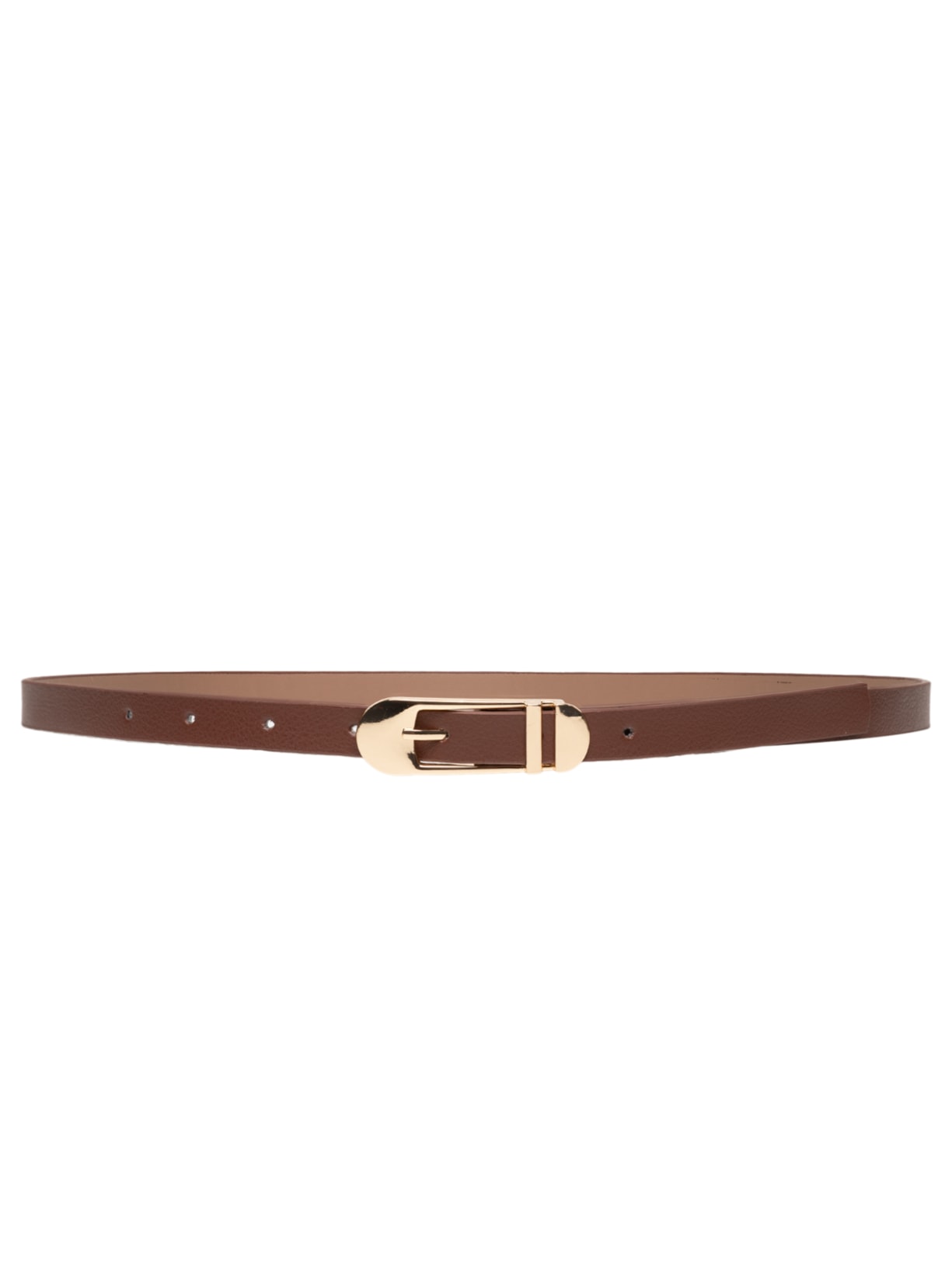 Cinto Feminino Fivela Metálica Alongada - Marrom