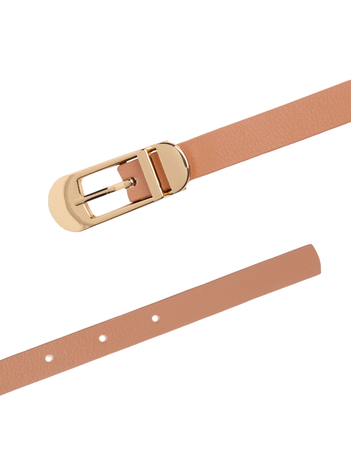 Cinto Feminino Fivela Metálica Alongada Marrom Basiq